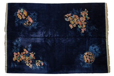 9.5x14 Vintage Nichols Art Deco Carpet by Old New House® - main product image for Resin Society