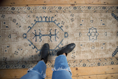 2.5x12 Vintage Distressed Fragment Karaja Rug Runner by Old New House® - product image 2 for Resin Society