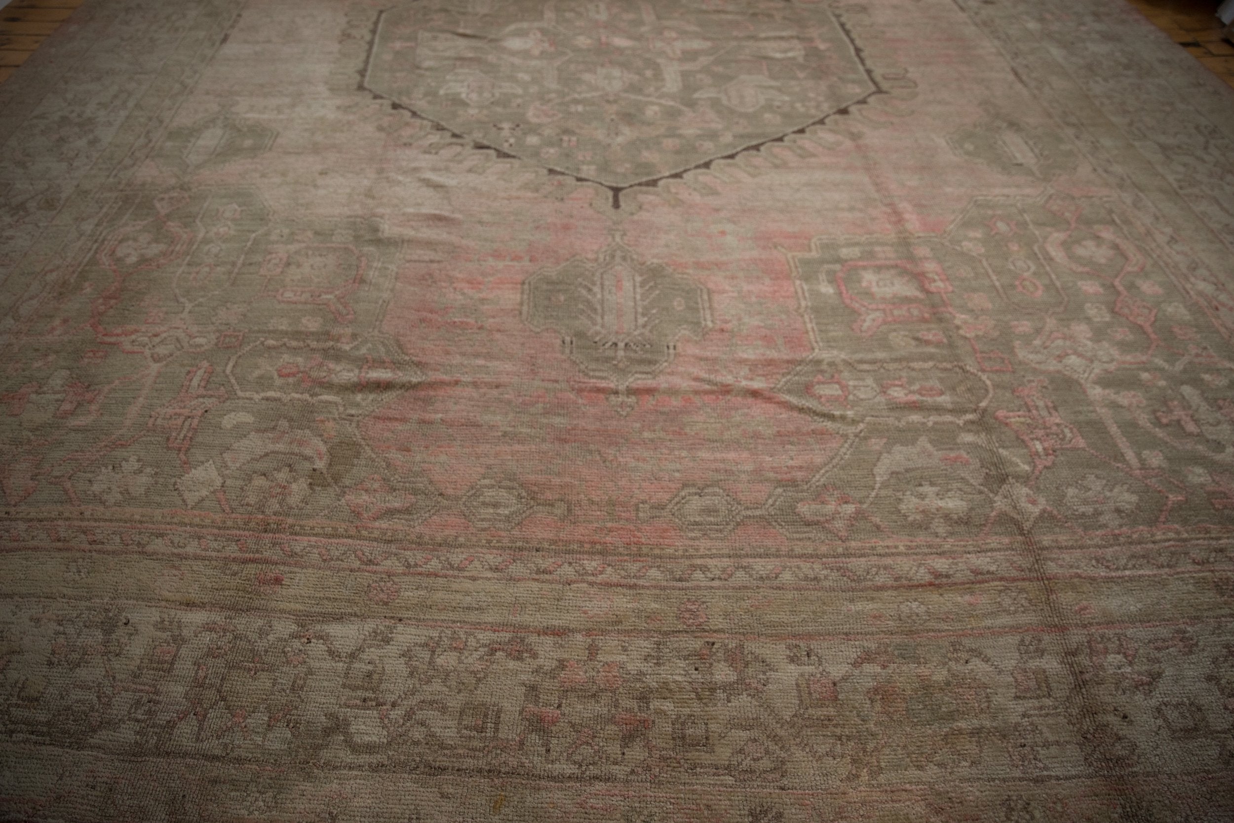 15.5x19.5 Vintage Distressed Oushak Carpet by Old New House® - product image 15 for Resin Society