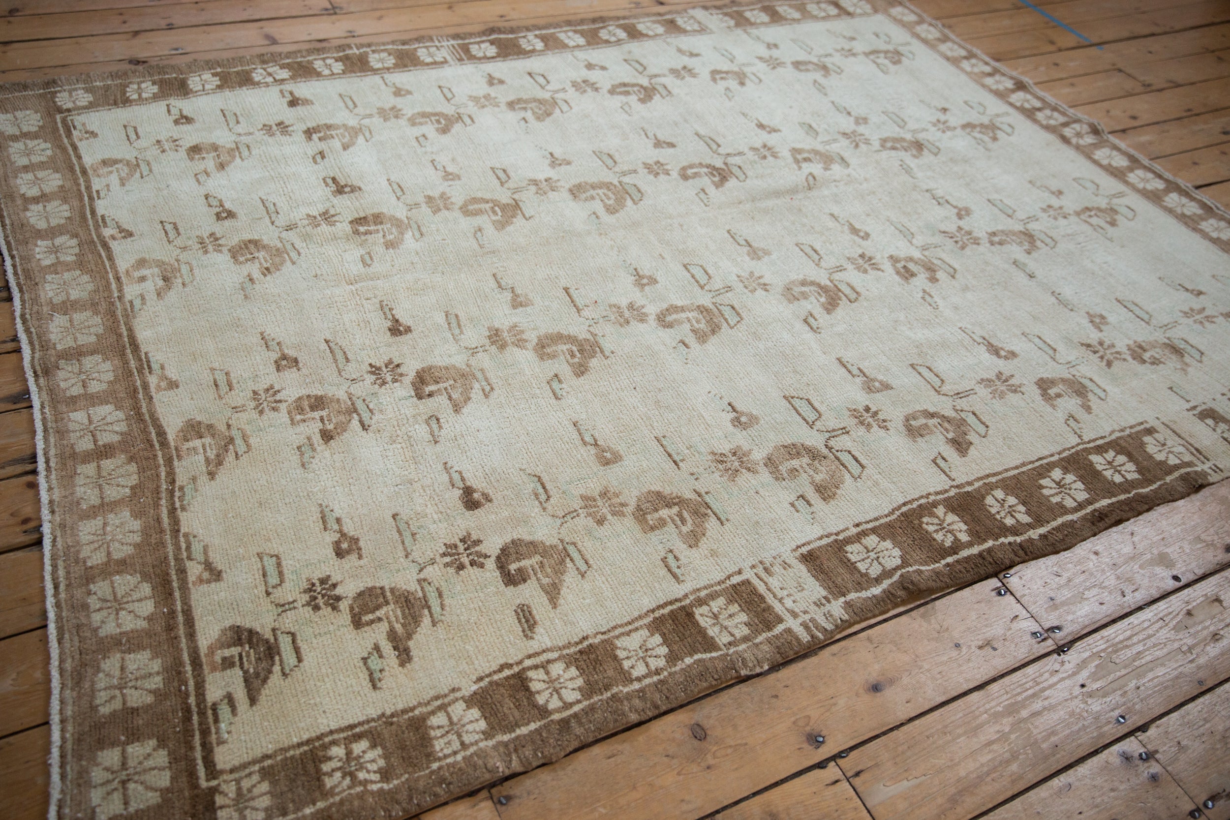6x8.5 Vintage Distressed Oushak Carpet by Old New House® - product image 5 for Resin Society