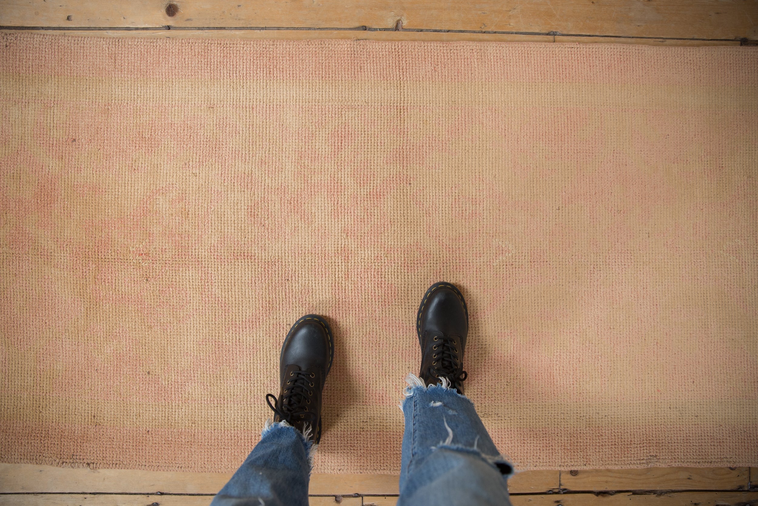 3x11.5 Vintage Distressed Oushak Rug Runner by Old New House® - product image 2 for Resin Society