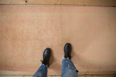 3x11.5 Vintage Distressed Oushak Rug Runner by Old New House® - product image 2 for Resin Society
