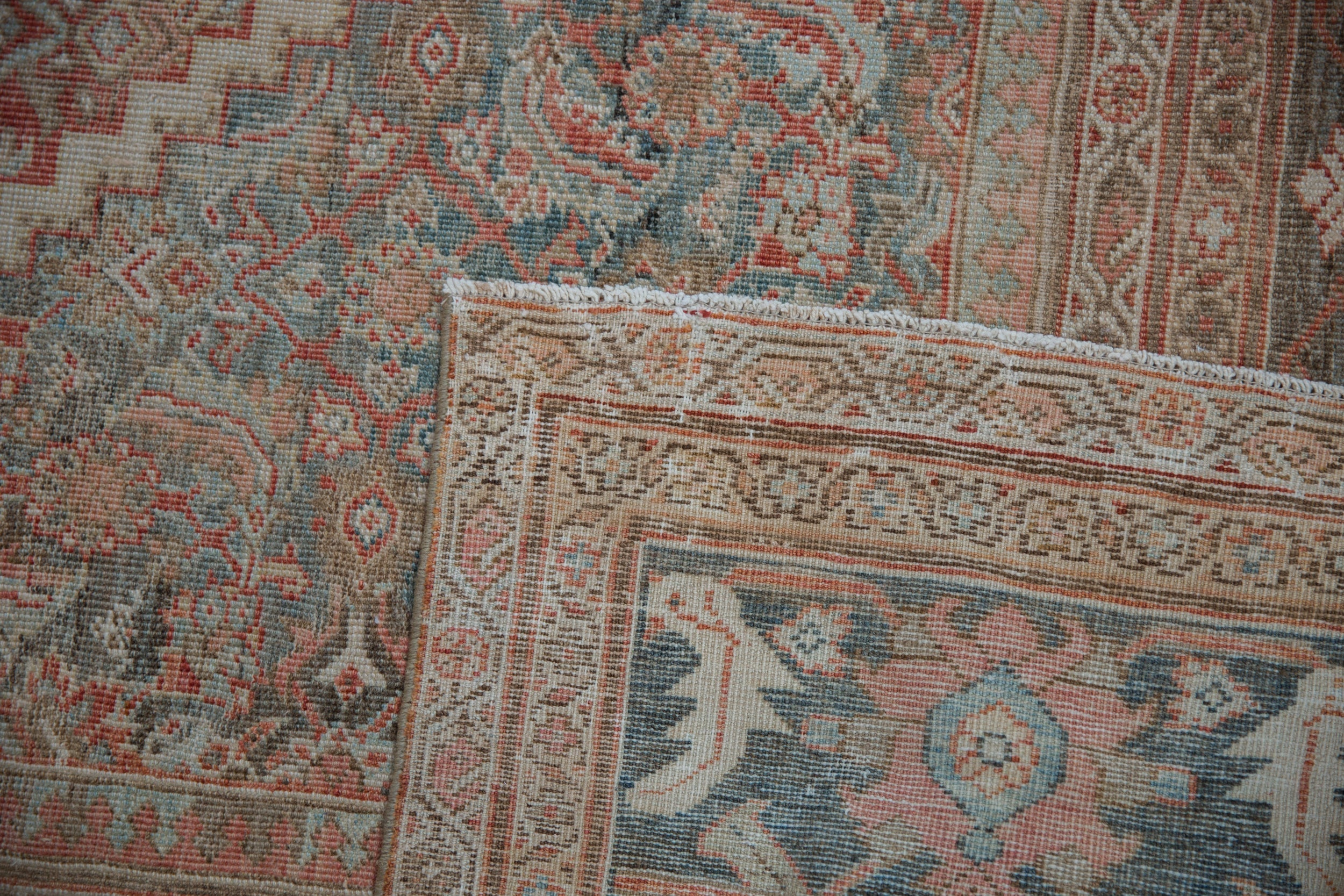 10.5x13 Vintage Distressed Mahal Carpet by Old New House® - product image 13 for Resin Society