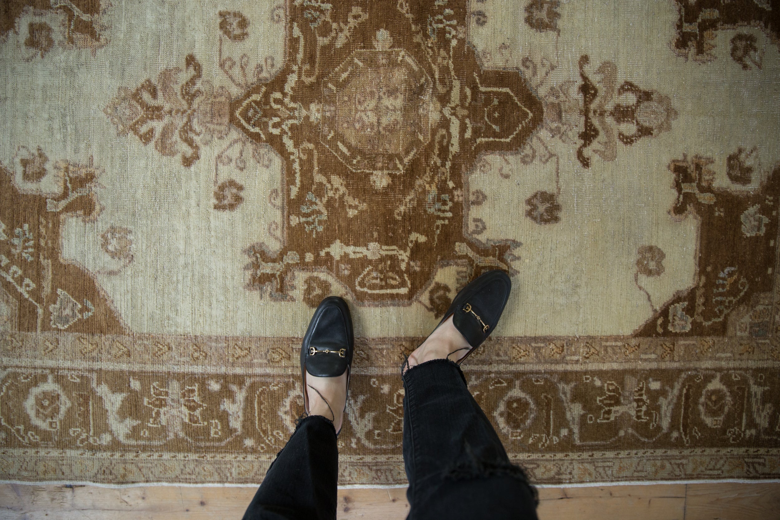 5x7 Vintage Distressed Oushak Rug by Old New House® - product image 2 for Resin Society