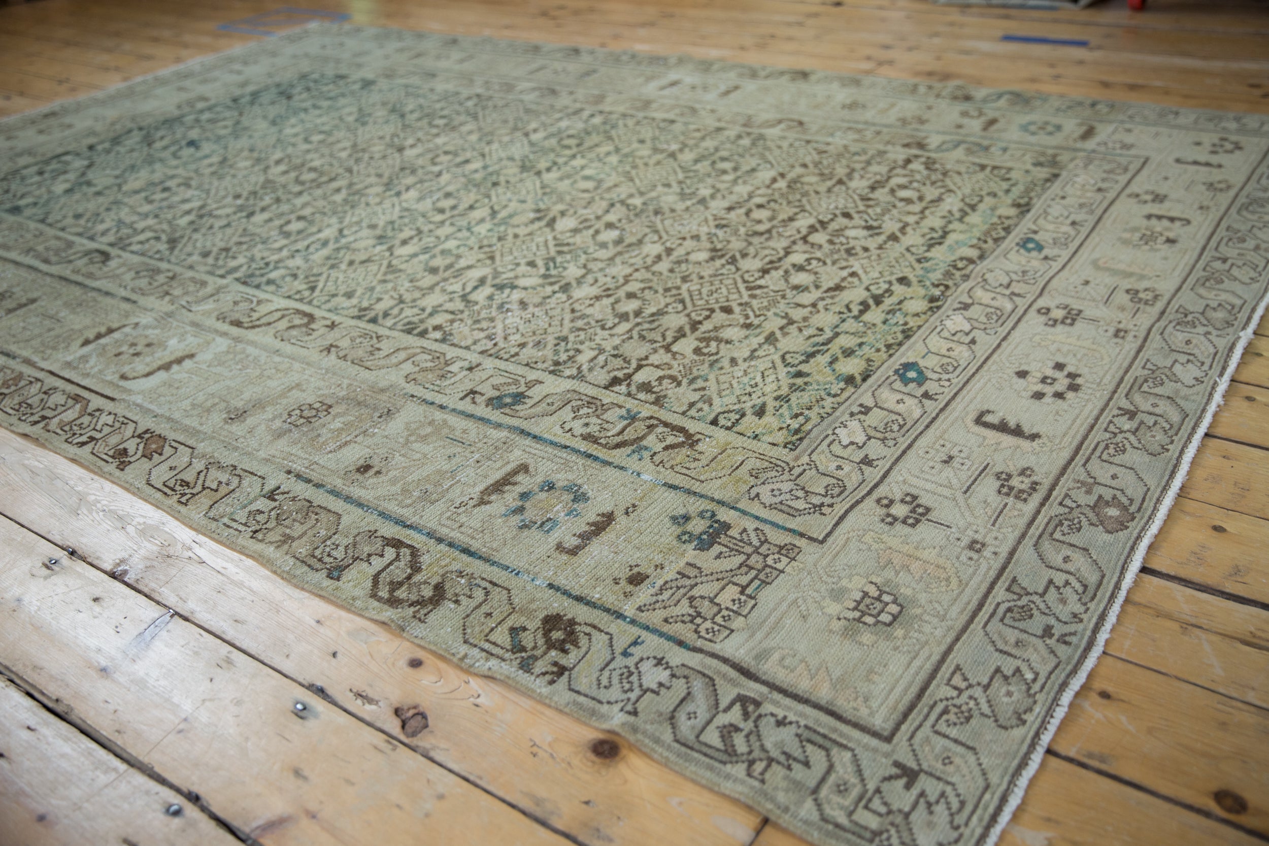 6.5x9.5 Vintage Distressed Hamadan Carpet by Old New House® - product image 4 for Resin Society