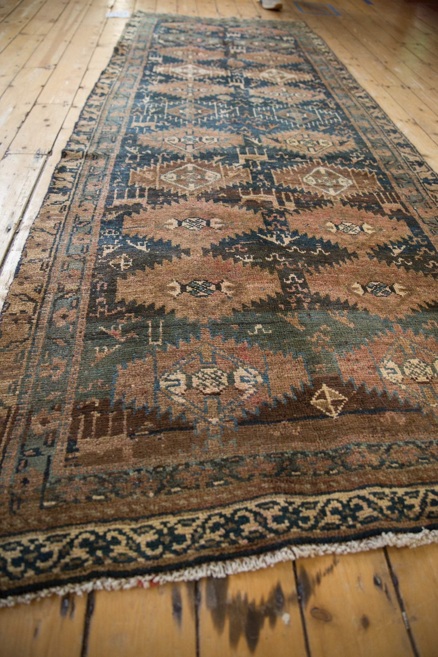 4x10.5 Vintage Distressed Kurd Rug Runner by Old New House® - product image 3 for Resin Society
