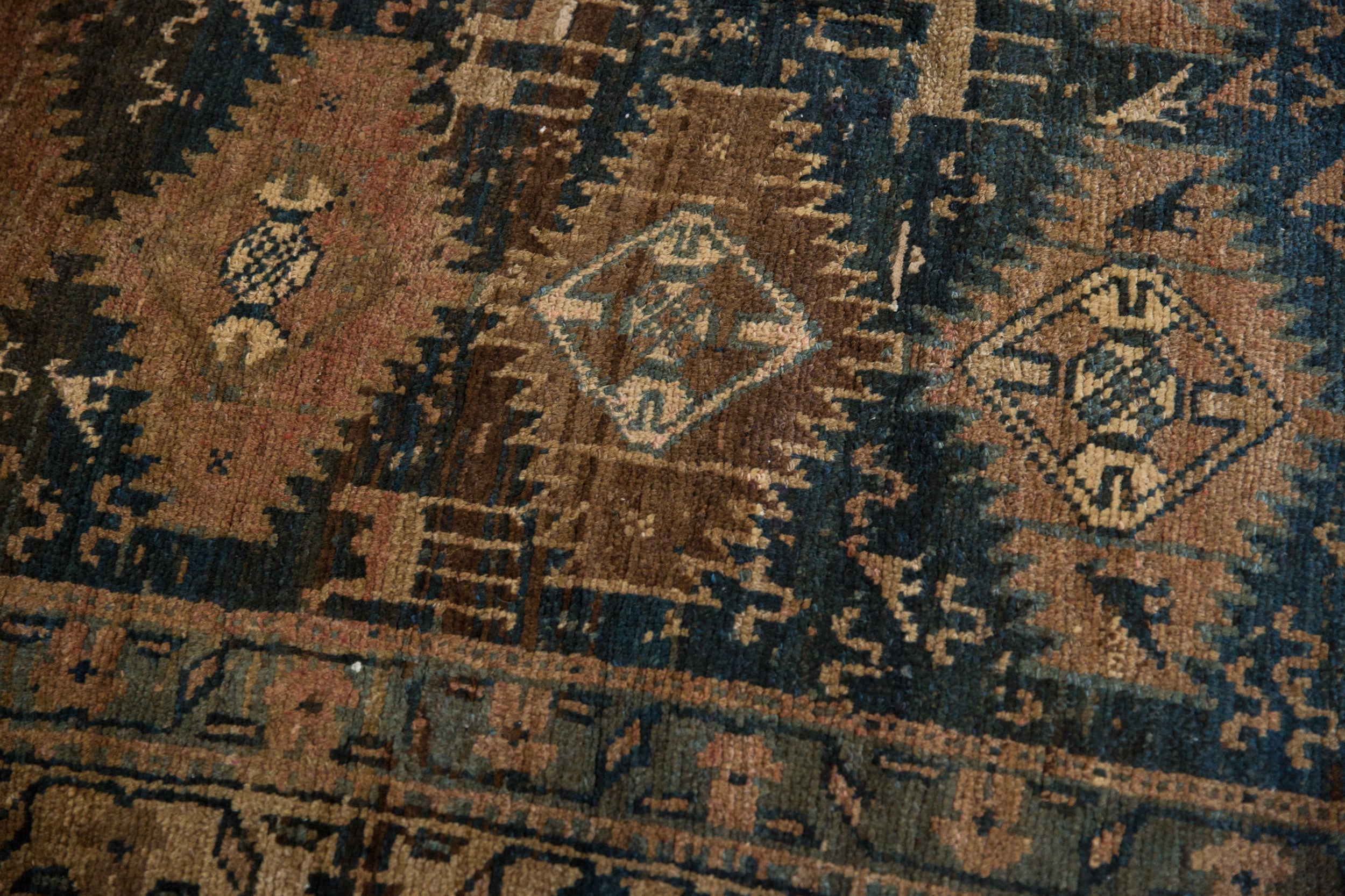 4x10.5 Vintage Distressed Kurd Rug Runner by Old New House® - product image 6 for Resin Society