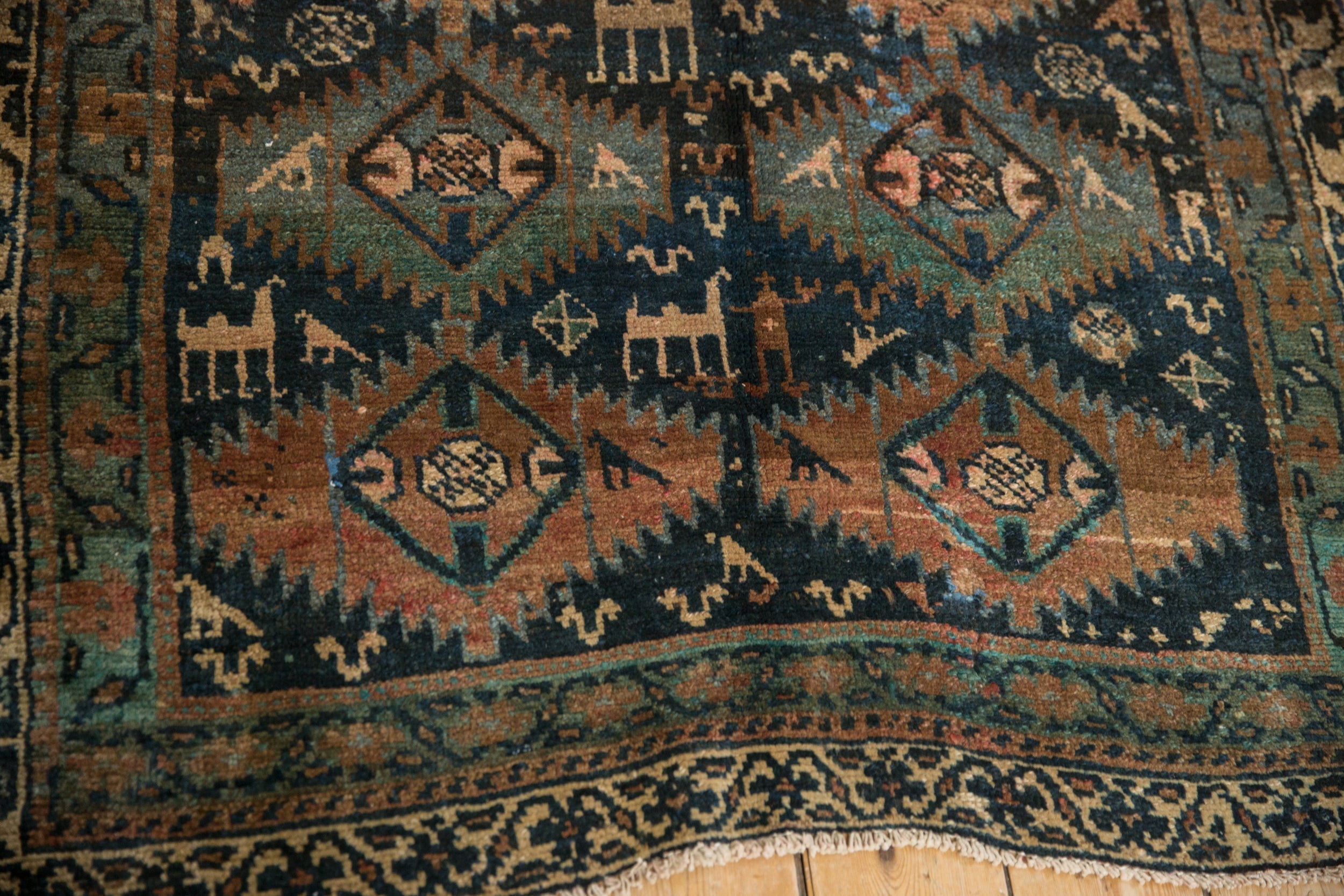 4x10.5 Vintage Distressed Kurd Rug Runner by Old New House® - product image 8 for Resin Society