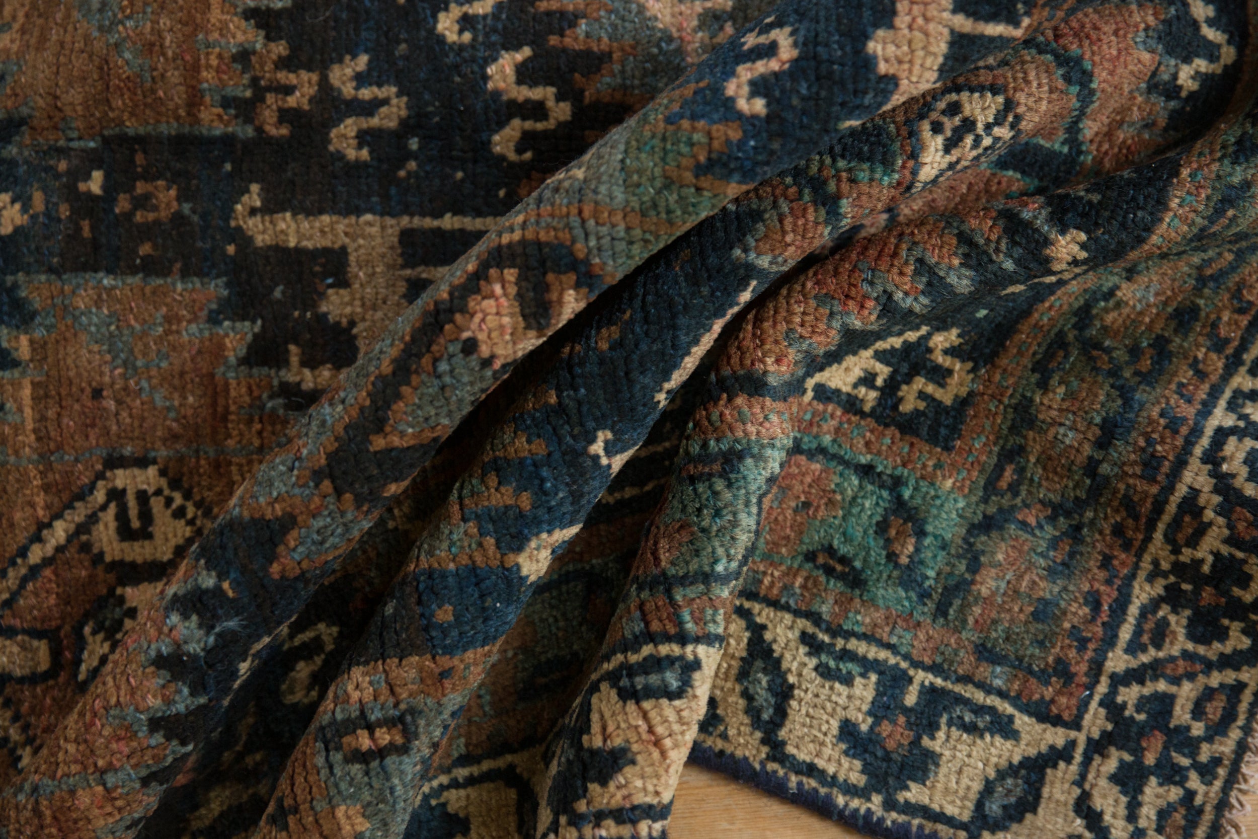 4x10.5 Vintage Distressed Kurd Rug Runner by Old New House® - product image 9 for Resin Society