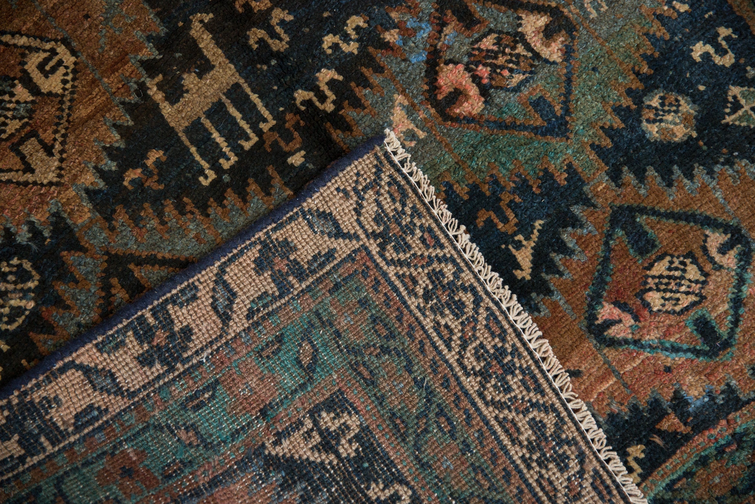 4x10.5 Vintage Distressed Kurd Rug Runner by Old New House® - product image 10 for Resin Society