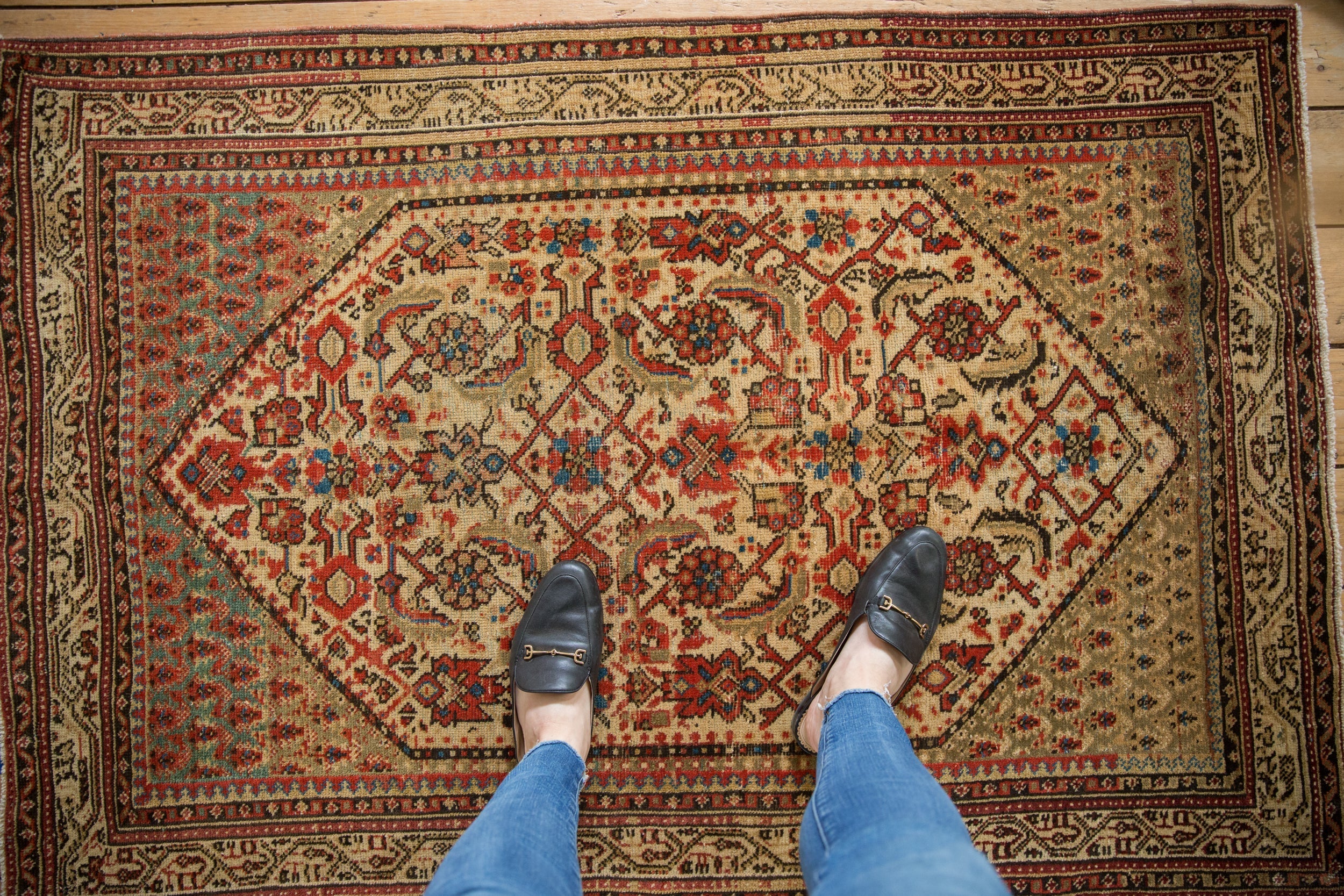 3.5x5 Vintage Distressed Serbend Rug by Old New House® - product image 2 for Resin Society