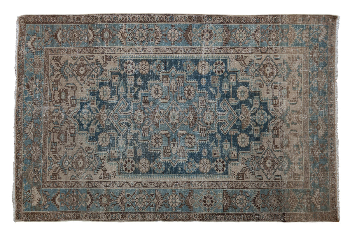 4x6.5 Vintage Distressed Hamadan Rug by Old New House® - main product image for Resin Society