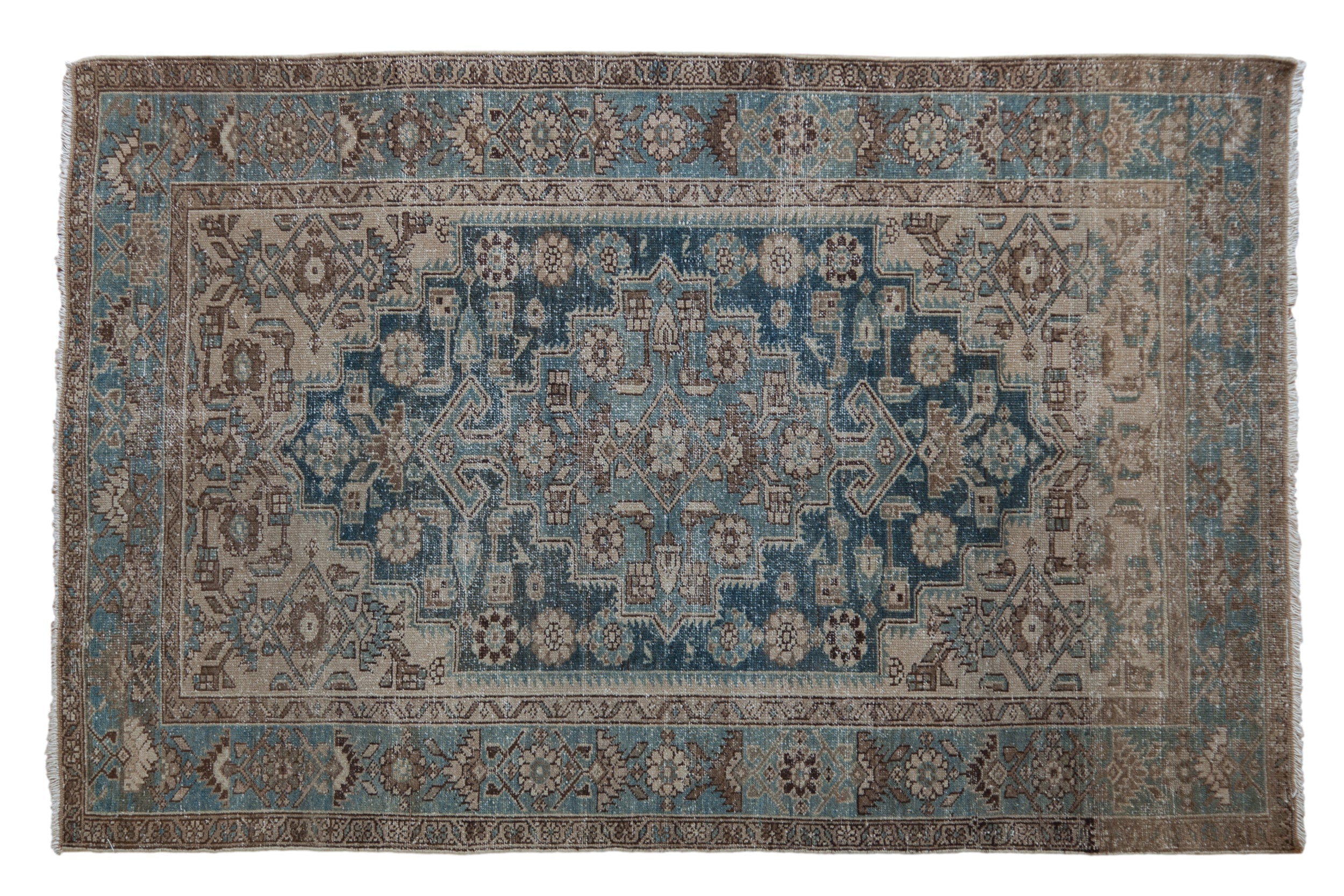 4x6.5 Vintage Distressed Hamadan Rug by Old New House® - main product image for Resin Society