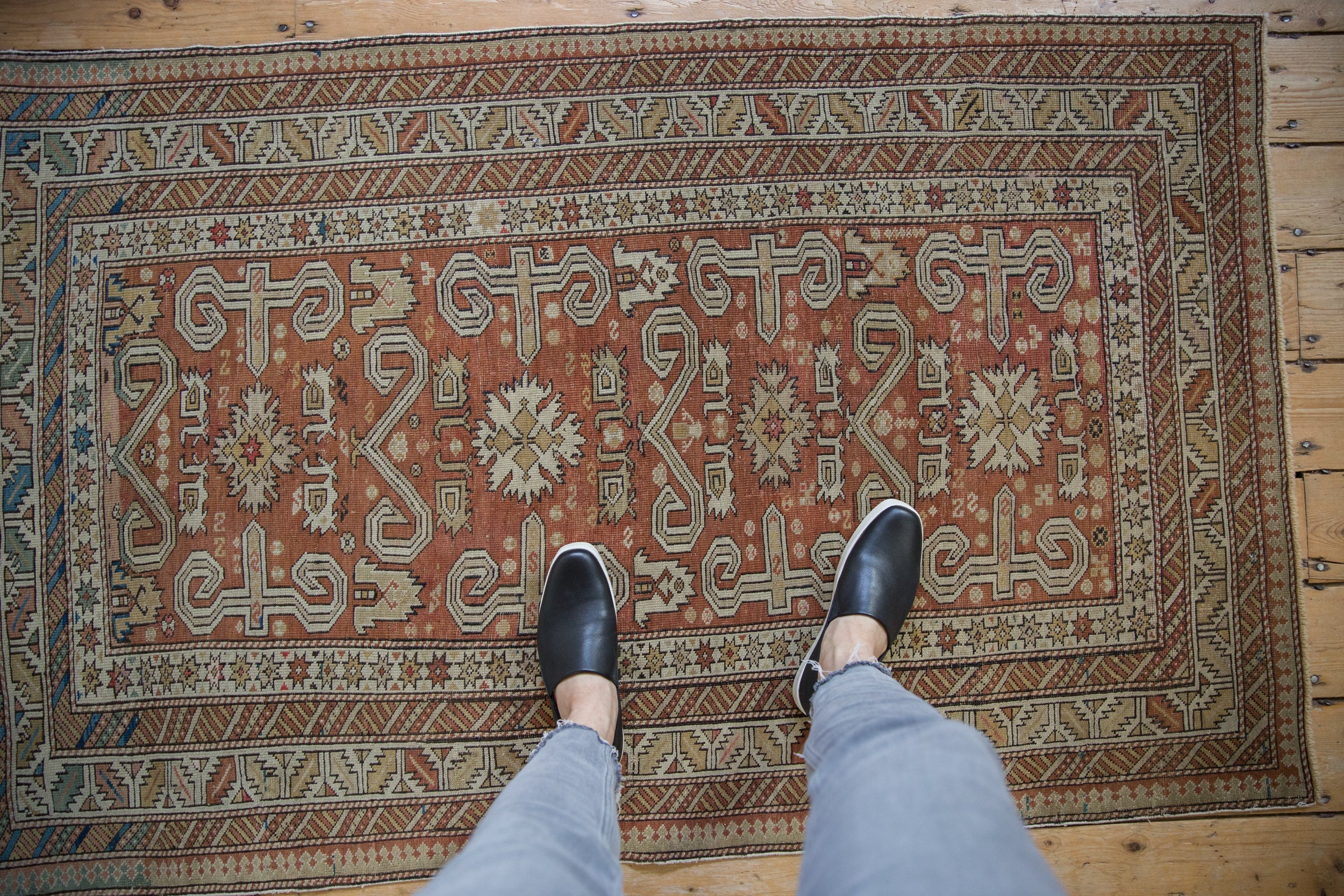 3.5x5.5 Antique Distressed Shirvan Rug by Old New House® - product image 2 for Resin Society
