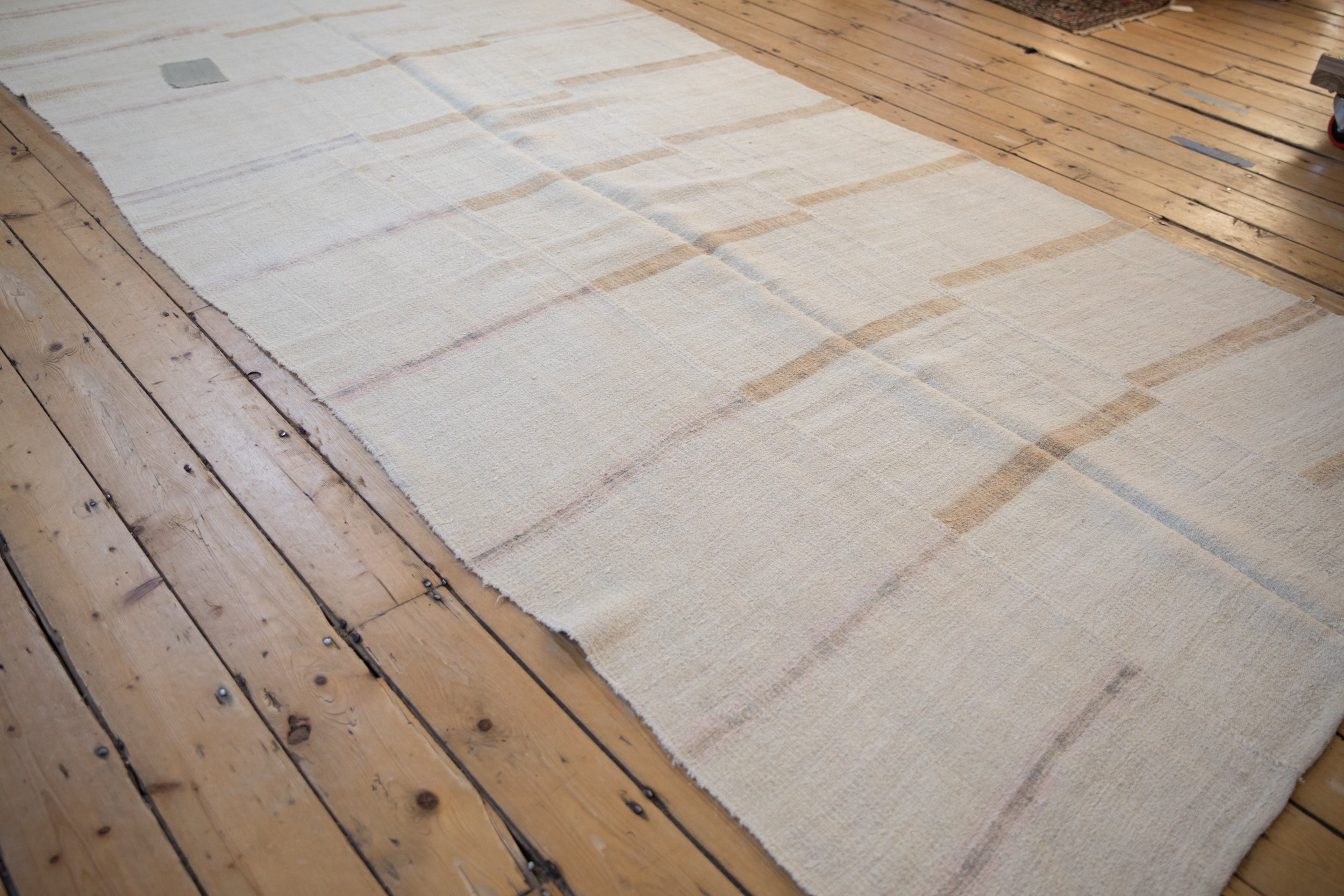 5.5x13.5 Vintage Distressed Hemp Kilim Rug Runner by Old New House® - product image 3 for Resin Society