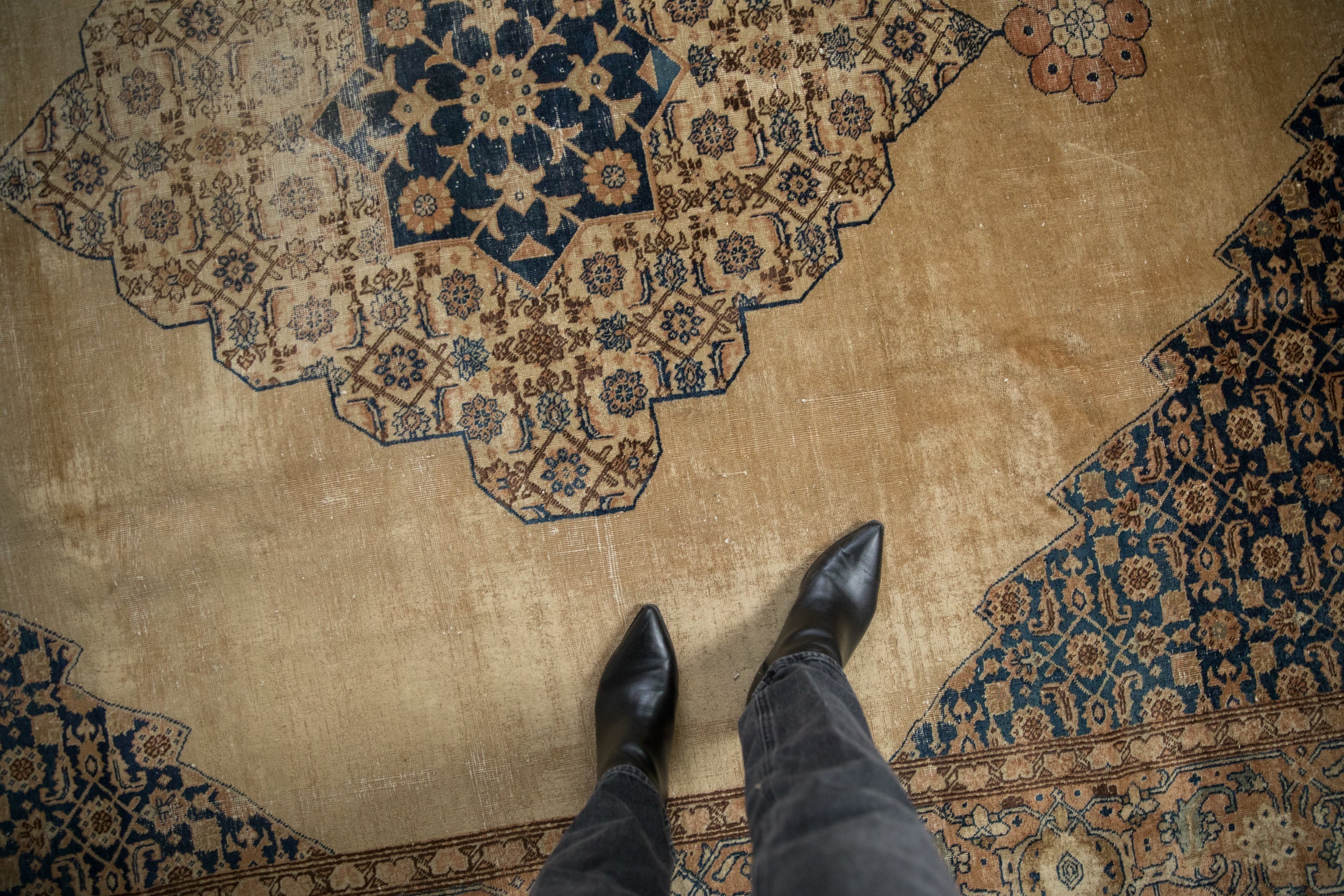 8.5x11 Vintage Distressed Tabriz Carpet by Old New House® - product image 2 for Resin Society