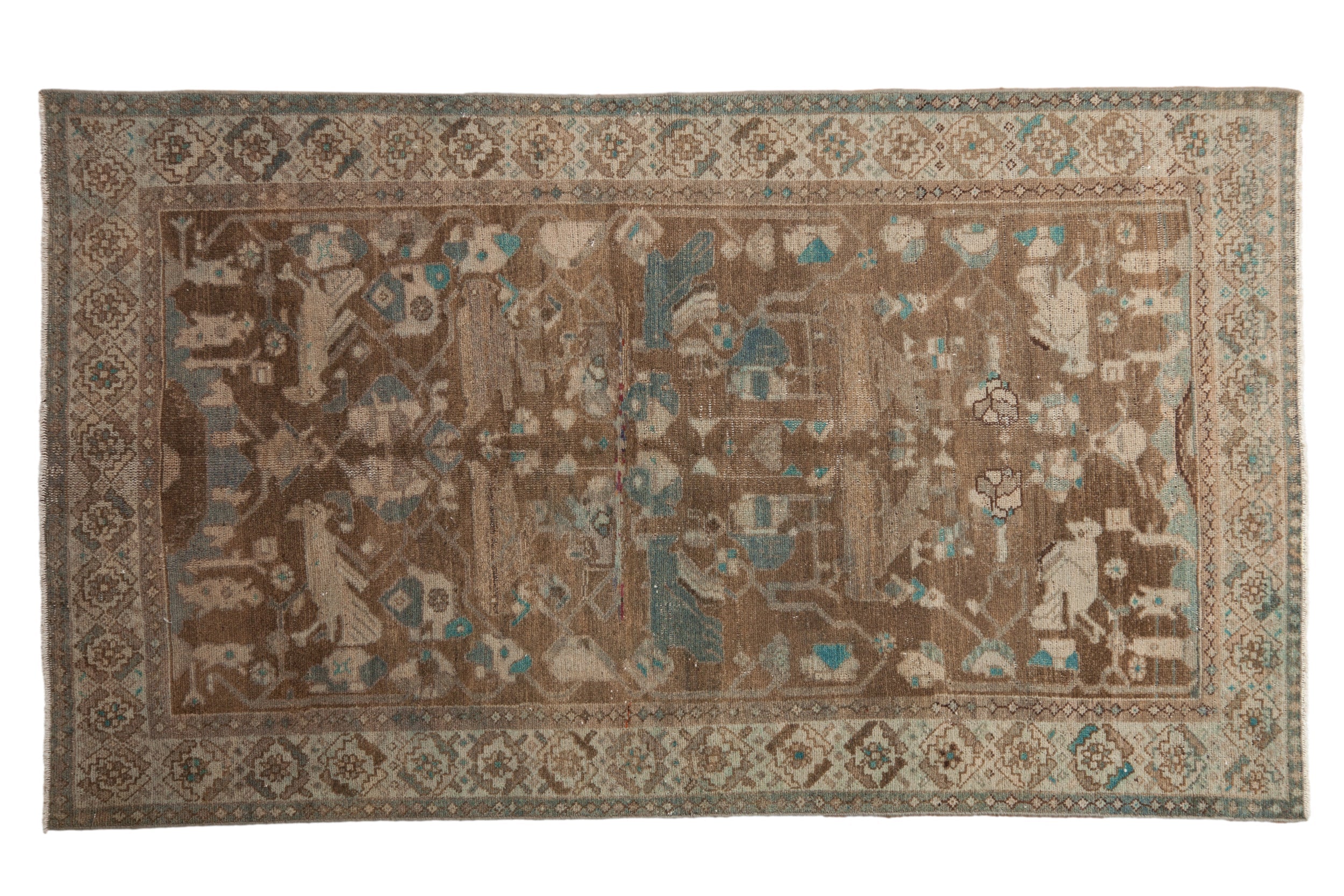 4x6.5 Vintage Distressed Hamadan Rug by Old New House® - main product image for Resin Society