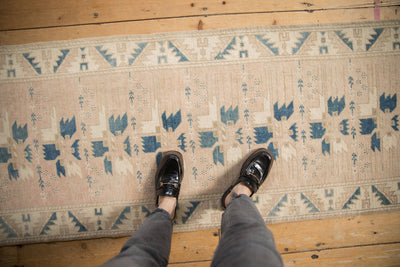 2.5x11.5 Vintage Distressed Oushak Rug Runner by Old New House® - product image 2 for Resin Society