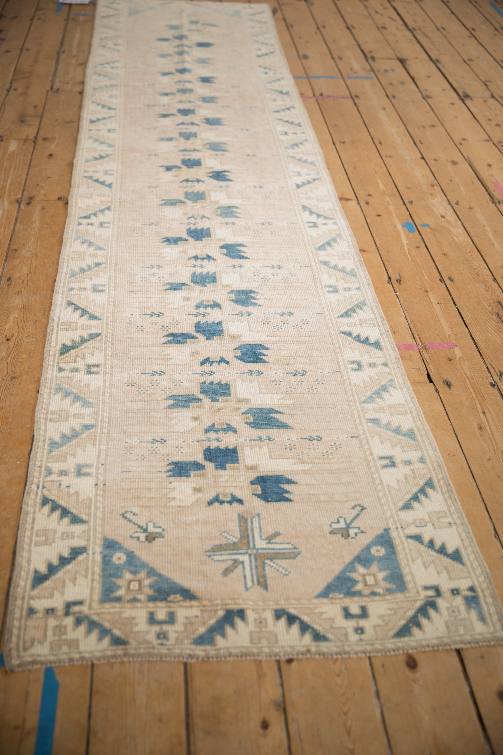 2.5x11.5 Vintage Distressed Oushak Rug Runner by Old New House® - product image 4 for Resin Society