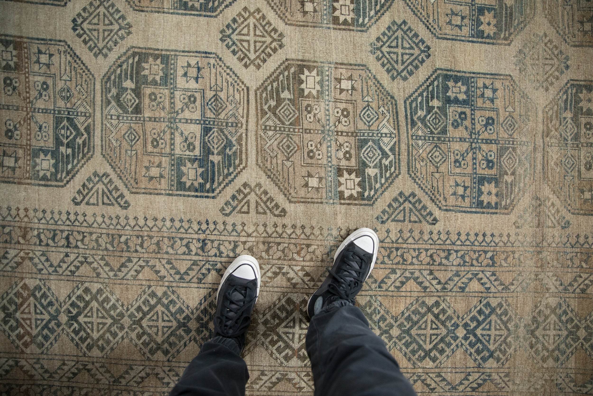 8.5x11.5 Vintage Distressed Ersari Carpet by Old New House® - product image 2 for Resin Society