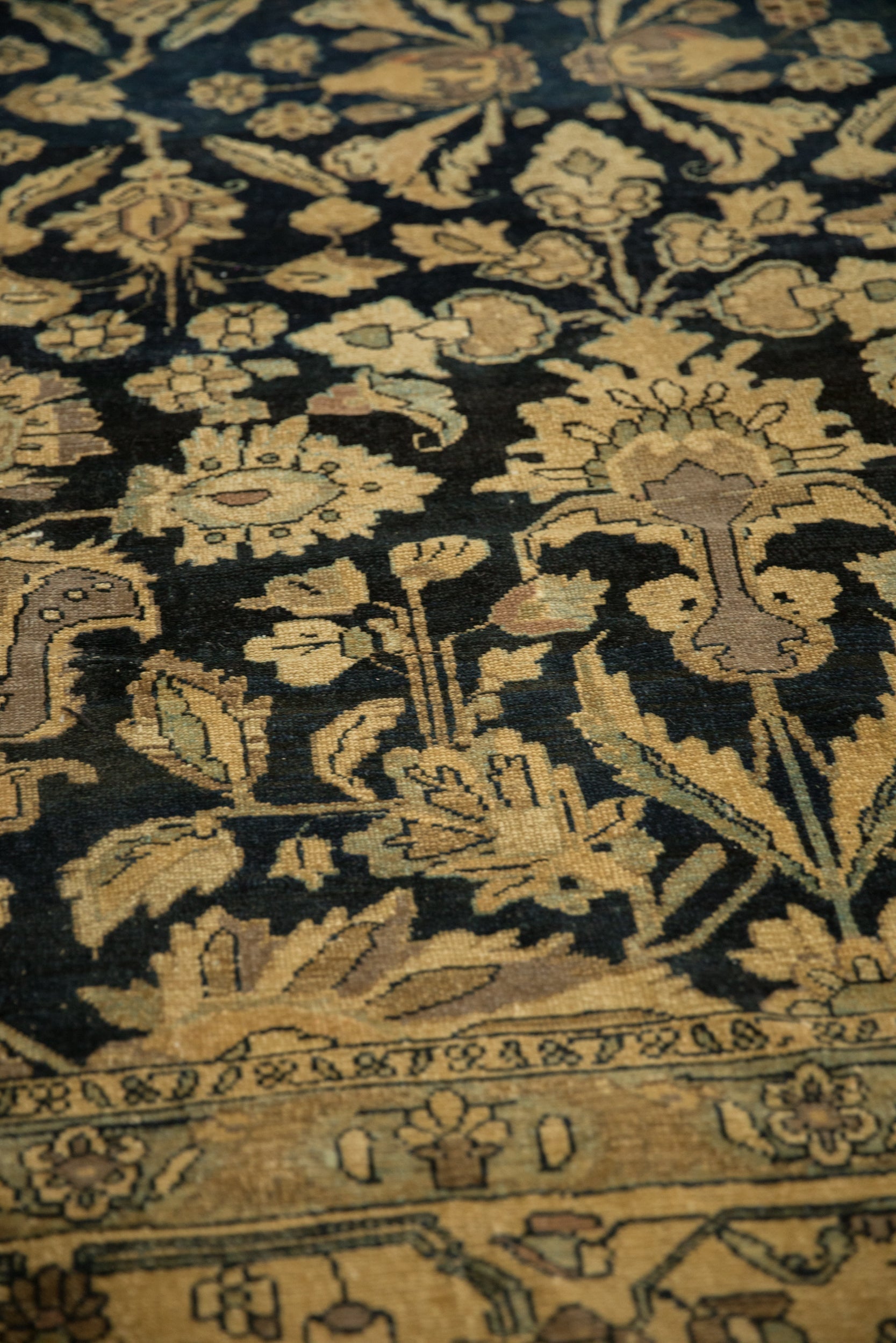 10.5x16.5 Vintage Distressed Tea Washed Lilihan Carpet by Old New House® - product image 5 for Resin Society