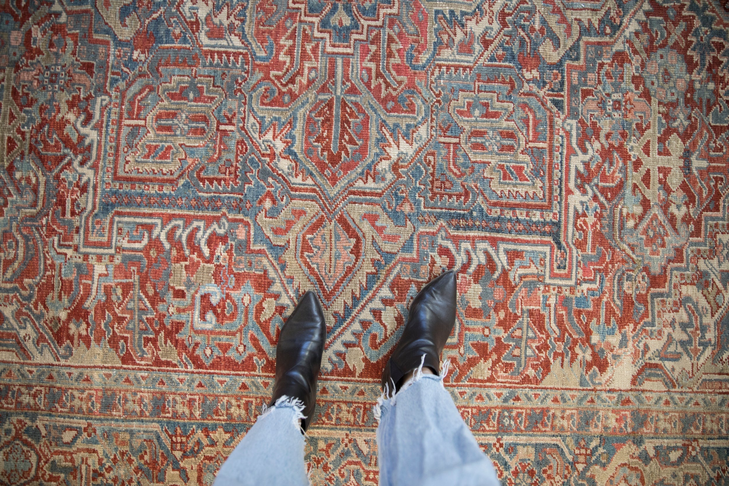 8x11 Vintage Distressed Heriz Carpet by Old New House® - product image 2 for Resin Society