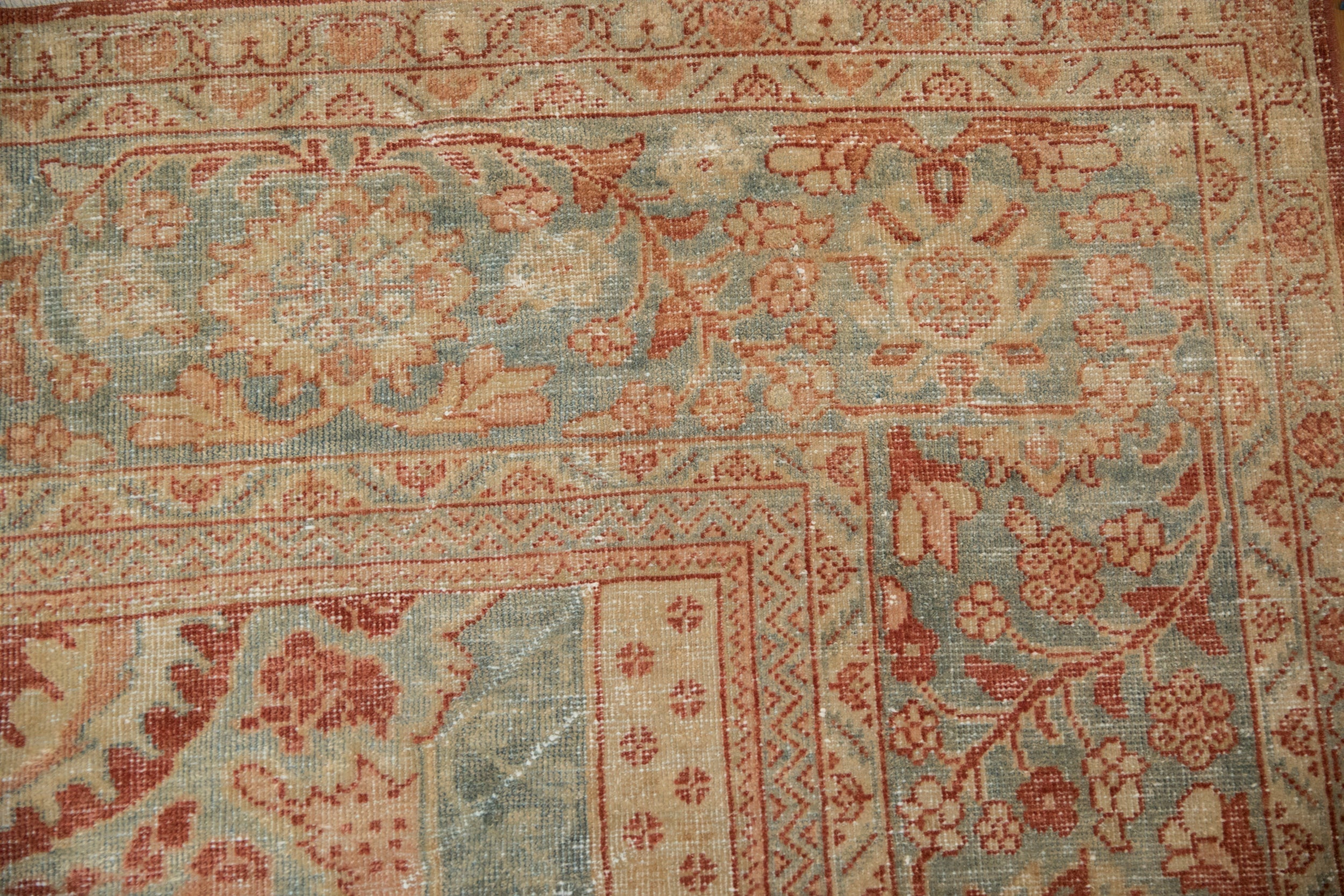 10.5x17.5 Vintage Distressed Mahal Carpet by Old New House® - product image 3 for Resin Society