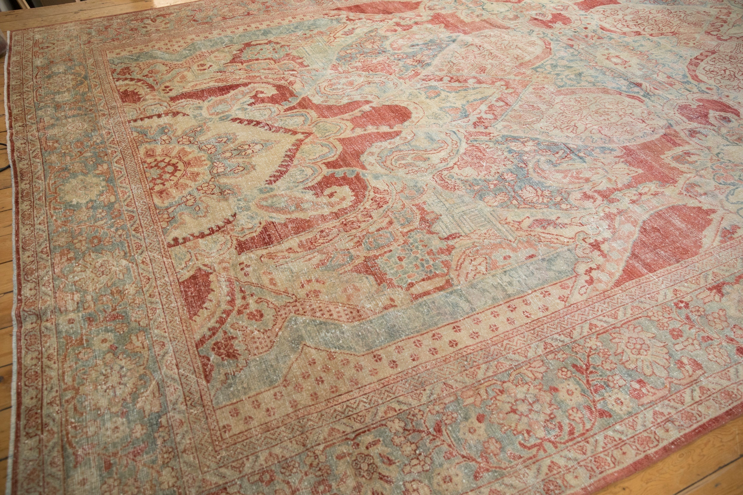 10.5x17.5 Vintage Distressed Mahal Carpet by Old New House® - product image 7 for Resin Society