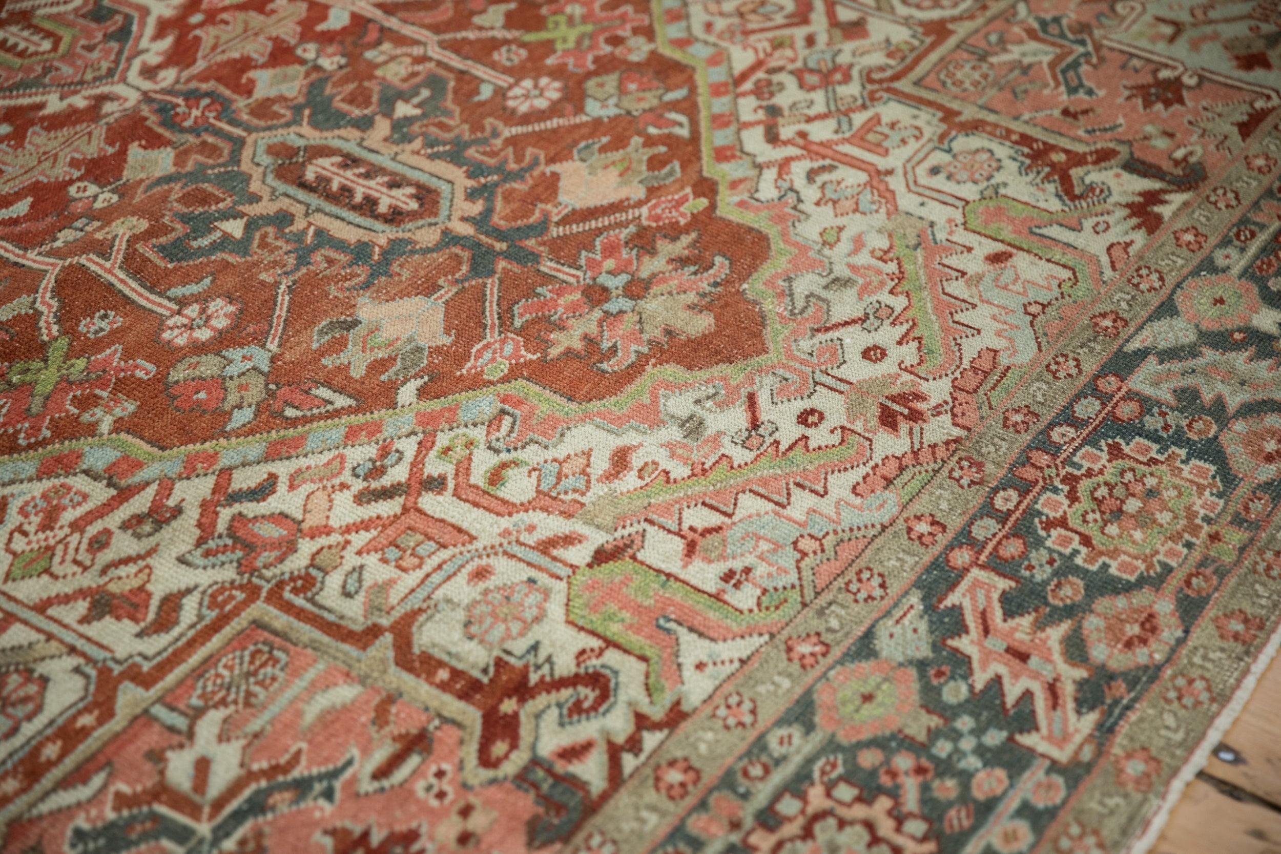 8x10.5 Vintage Distressed Heriz Carpet by Old New House® - product image 5 for Resin Society
