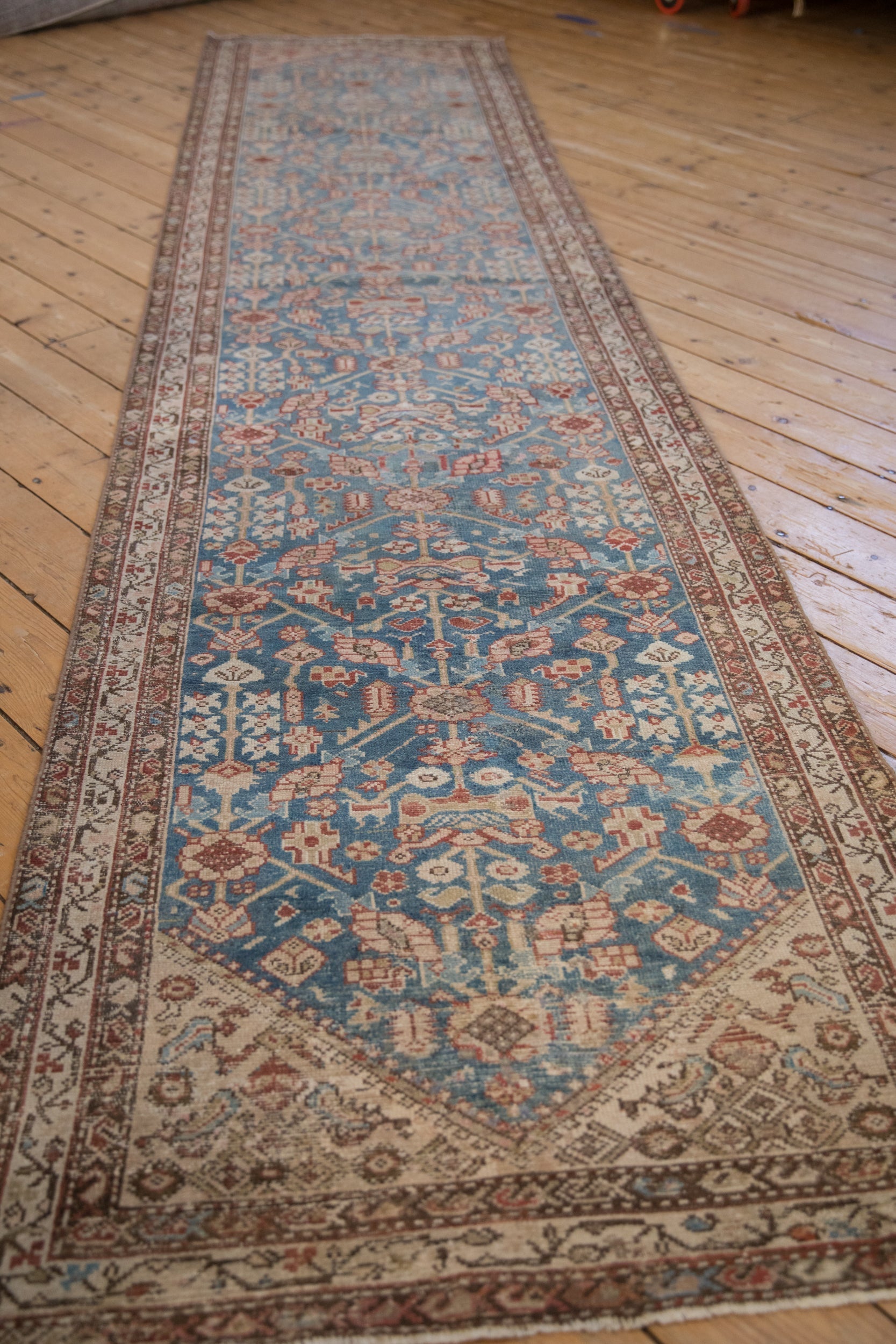3x13.5 Antique Distressed Malayer Rug Runner by Old New House® - product image 4 for Resin Society