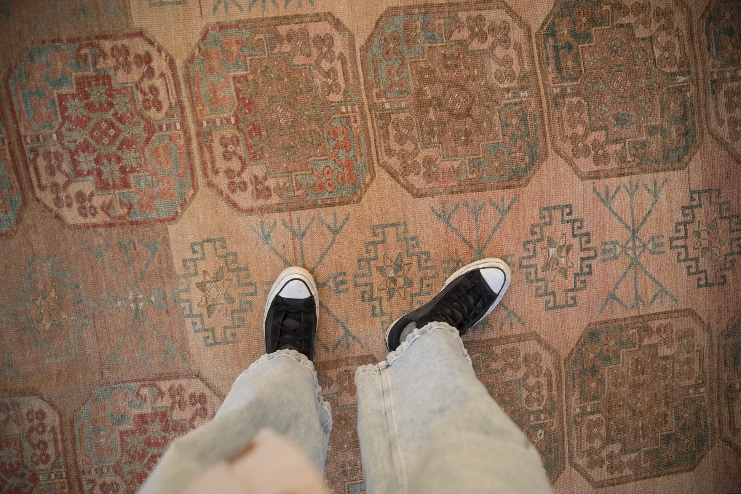 7x10.5 Vintage Distressed Ersari Carpet by Old New House® - product image 2 for Resin Society