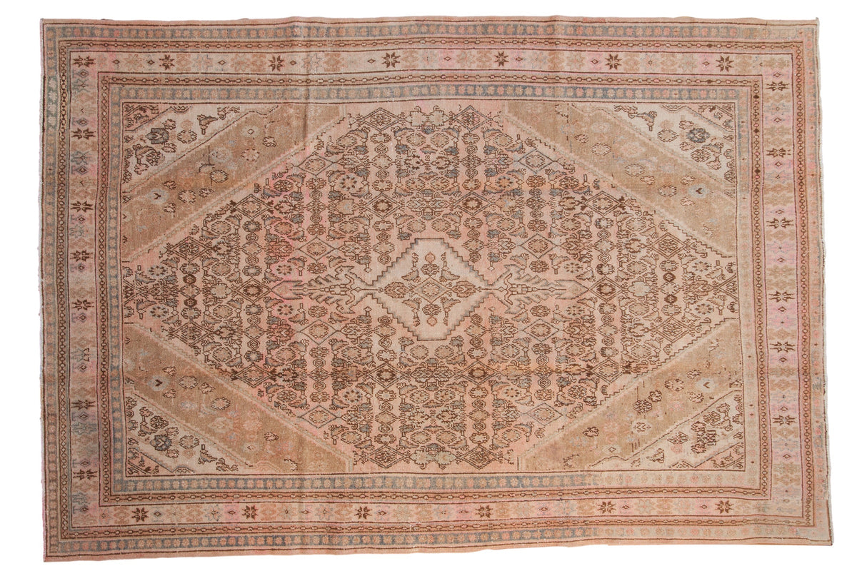 7x10 Vintage Distressed Overdyed Bibikabad Carpet by Old New House® - main product image for Resin Society