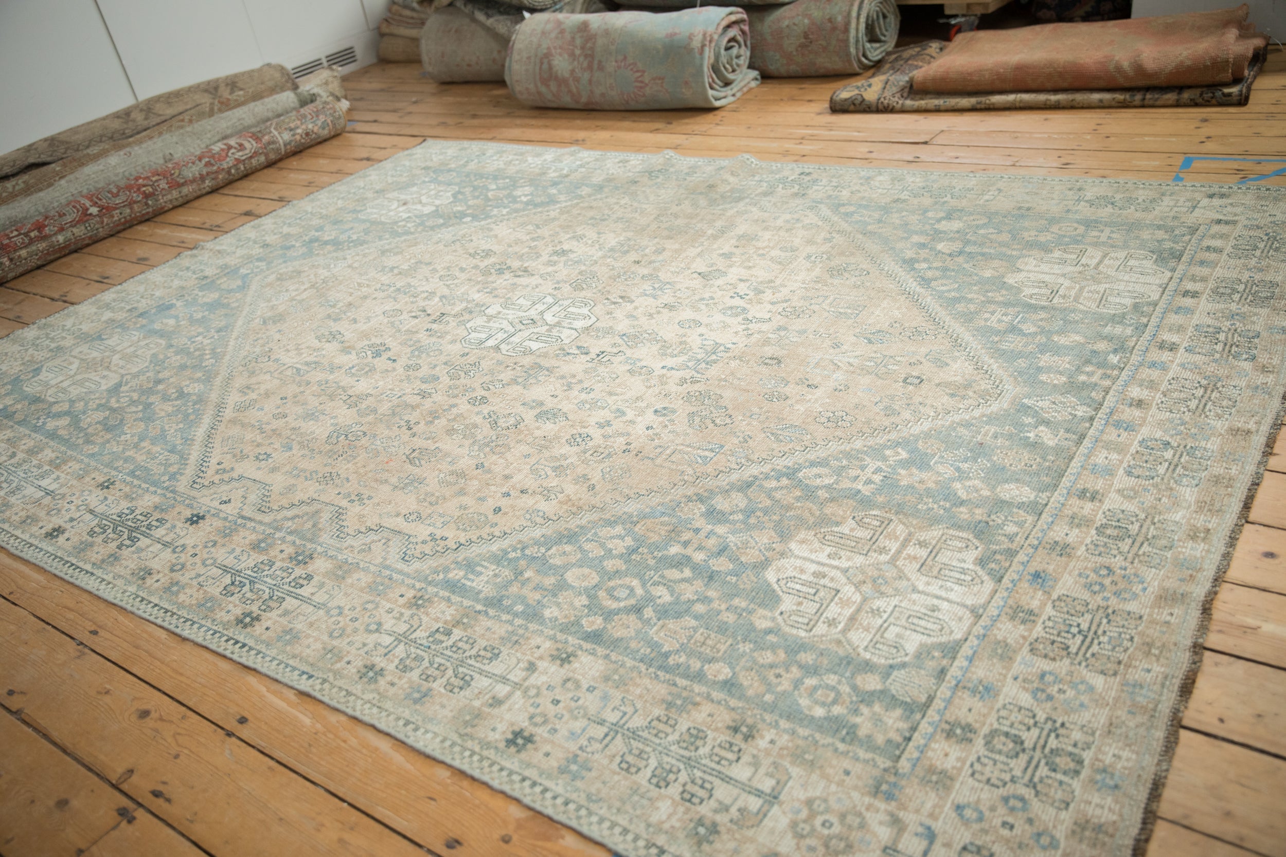 7x10 Vintage Distressed Qashqai Carpet by Old New House® - product image 3 for Resin Society