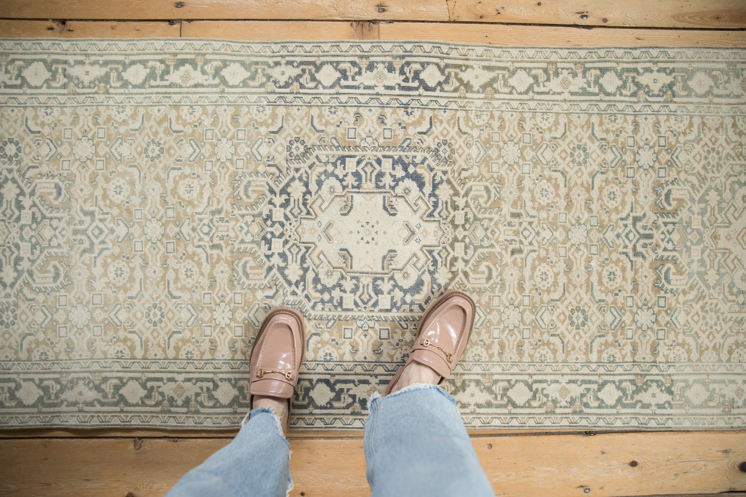 2.5x11 Vintage Distressed Sparta Rug Runner by Old New House® - product image 2 for Resin Society