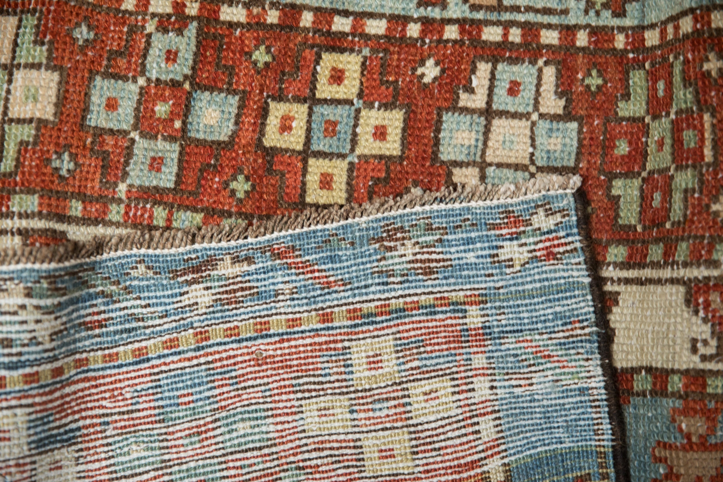 3.5x12.5 Vintage Distressed Karaja Rug Runner by Old New House® - product image 10 for Resin Society