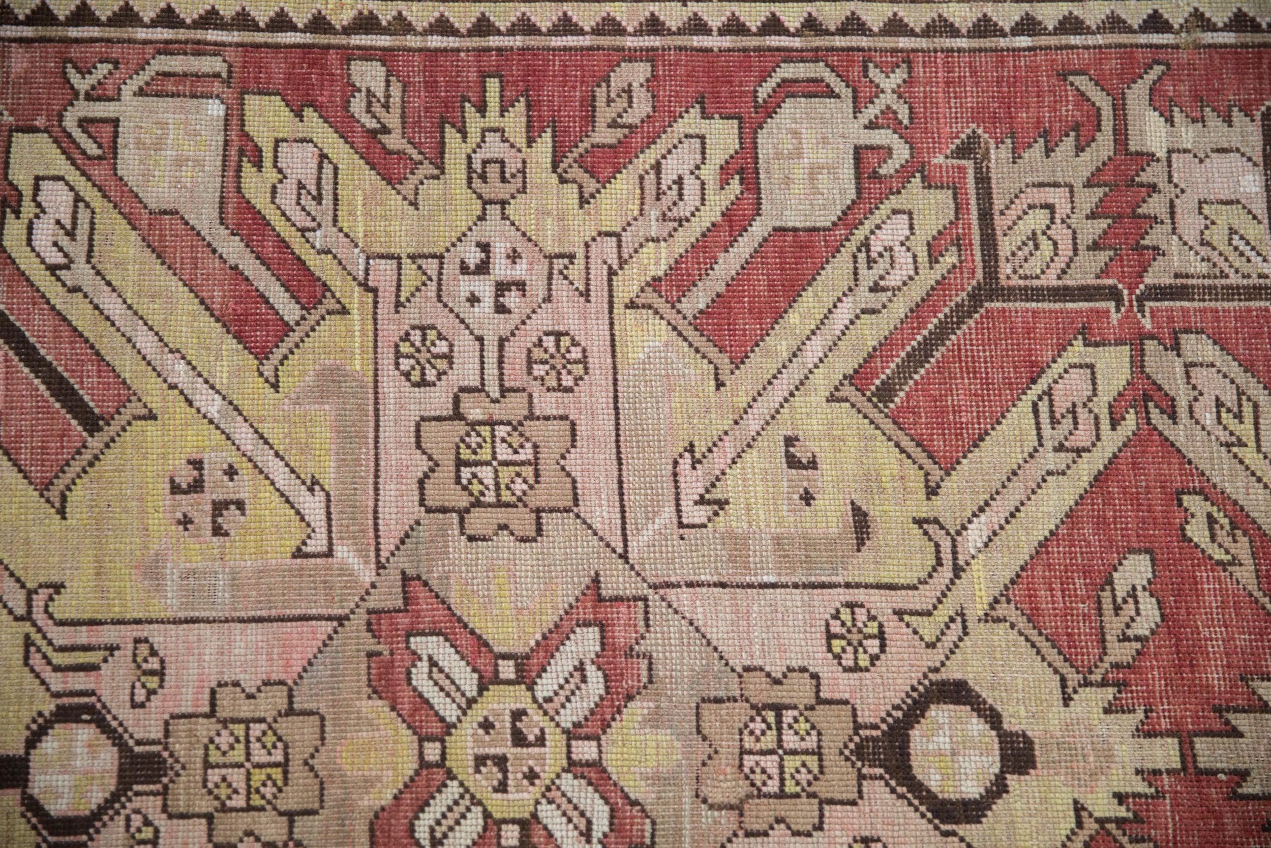 3.5x9 Antique Distressed Kazak Rug Runner by Old New House® - product image 3 for Resin Society