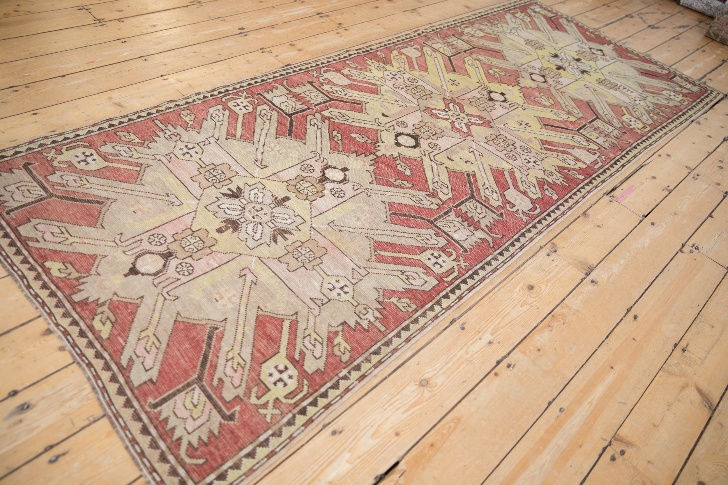 3.5x9 Antique Distressed Kazak Rug Runner by Old New House® - product image 6 for Resin Society