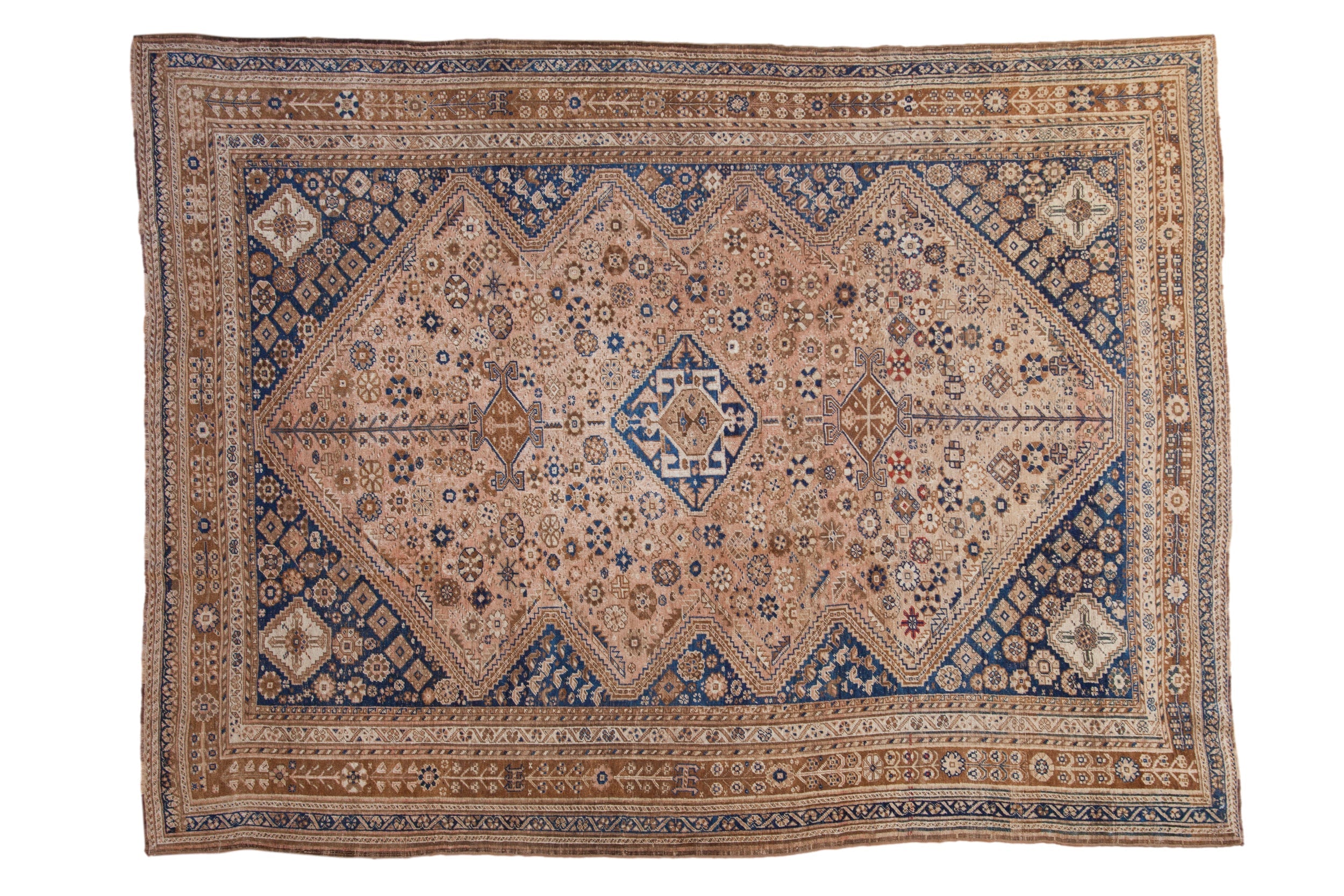 7.5x9.5 Vintage Distressed Qashqai Carpet by Old New House® - main product image for Resin Society