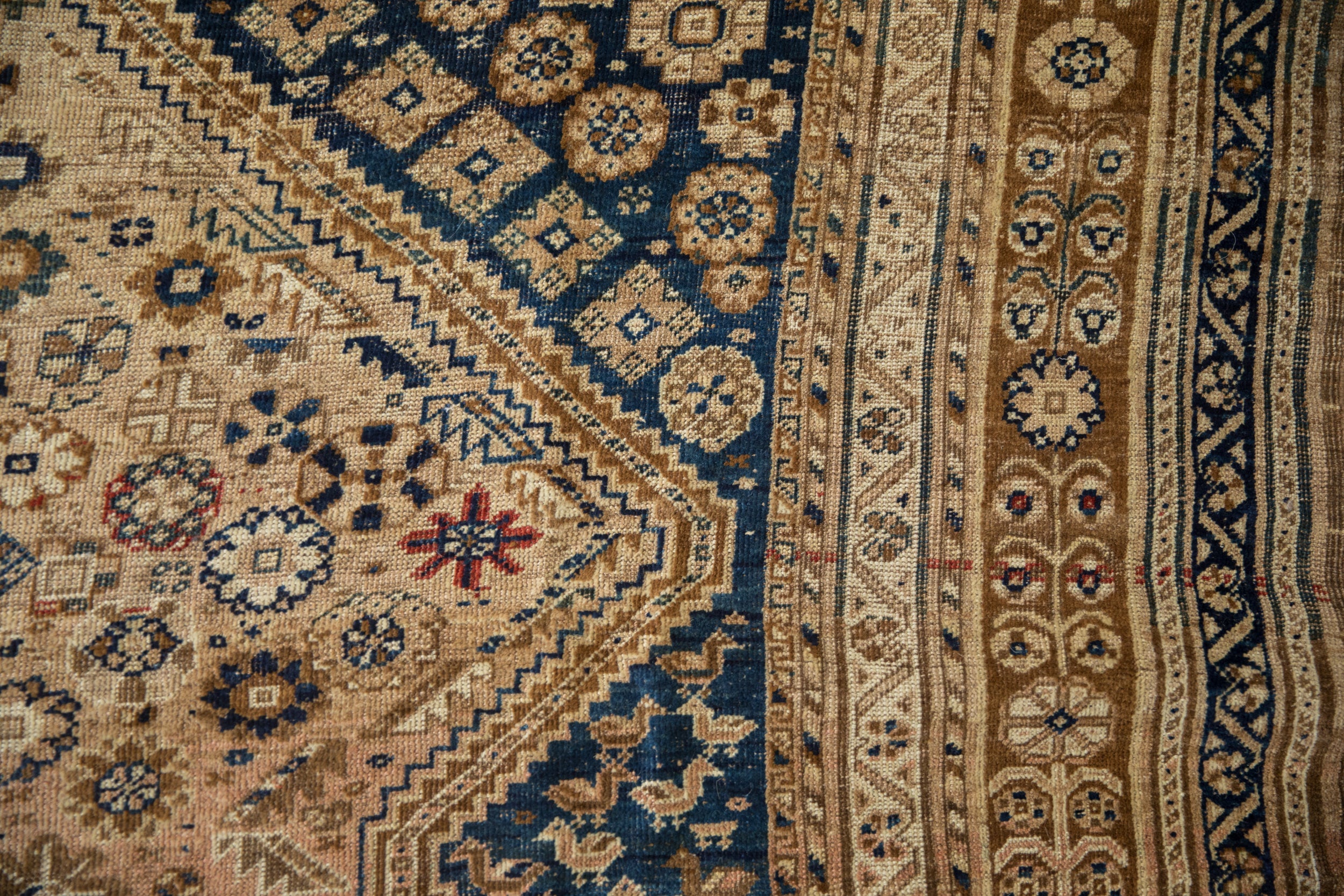 7.5x9.5 Vintage Distressed Qashqai Carpet by Old New House® - product image 3 for Resin Society