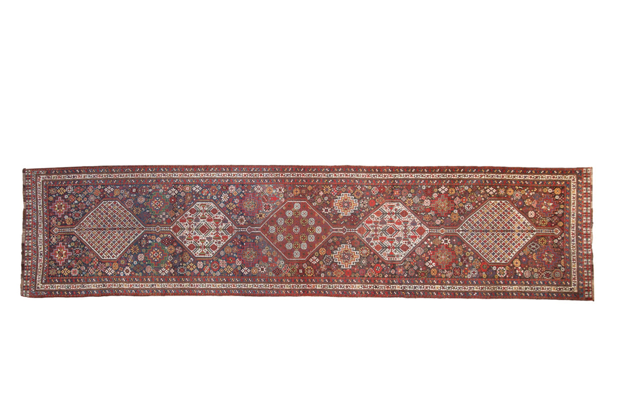 3.5x15 Antique Qashqai Rug Runner by Old New House® - main product image for Resin Society