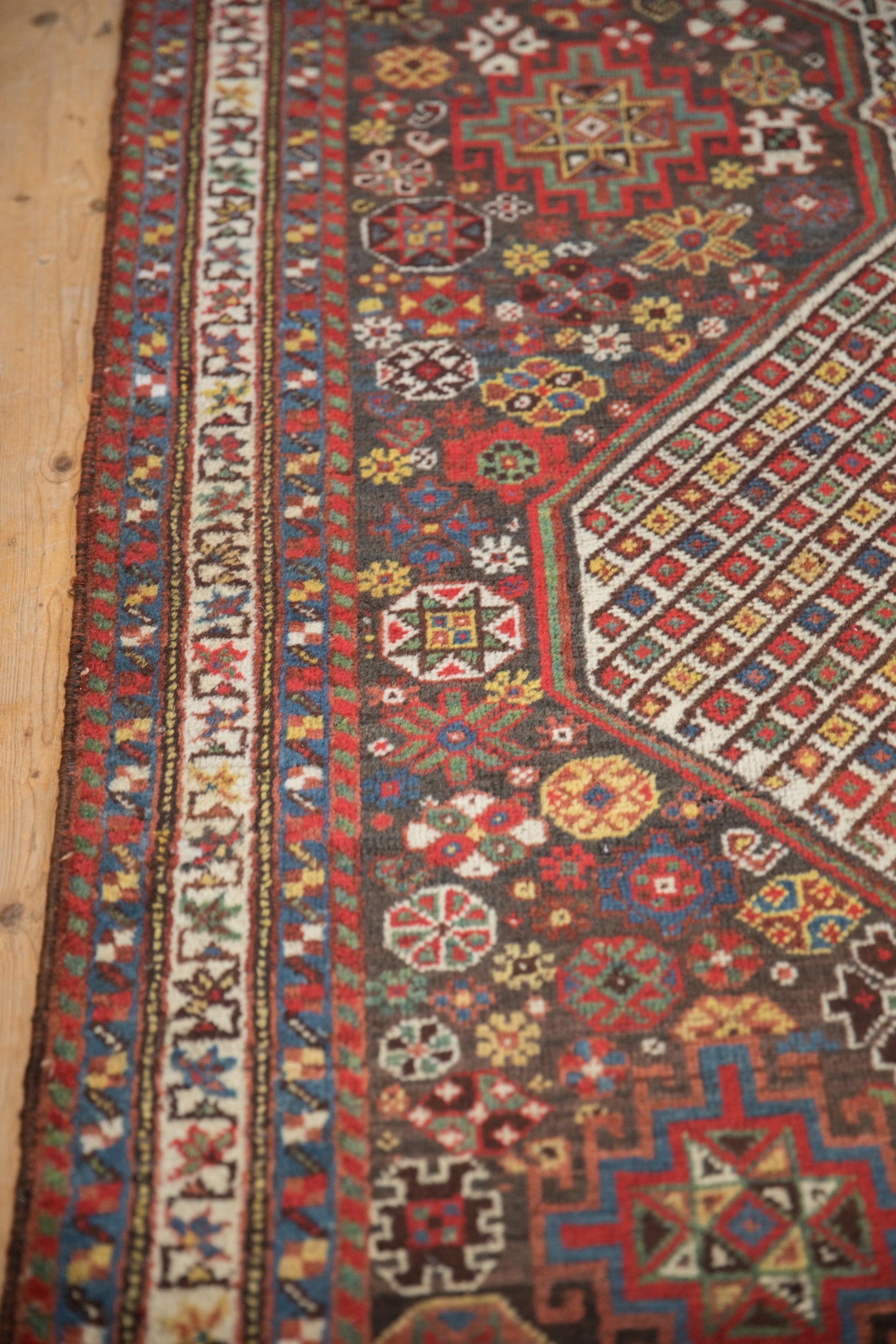 3.5x15 Antique Qashqai Rug Runner by Old New House® - product image 5 for Resin Society