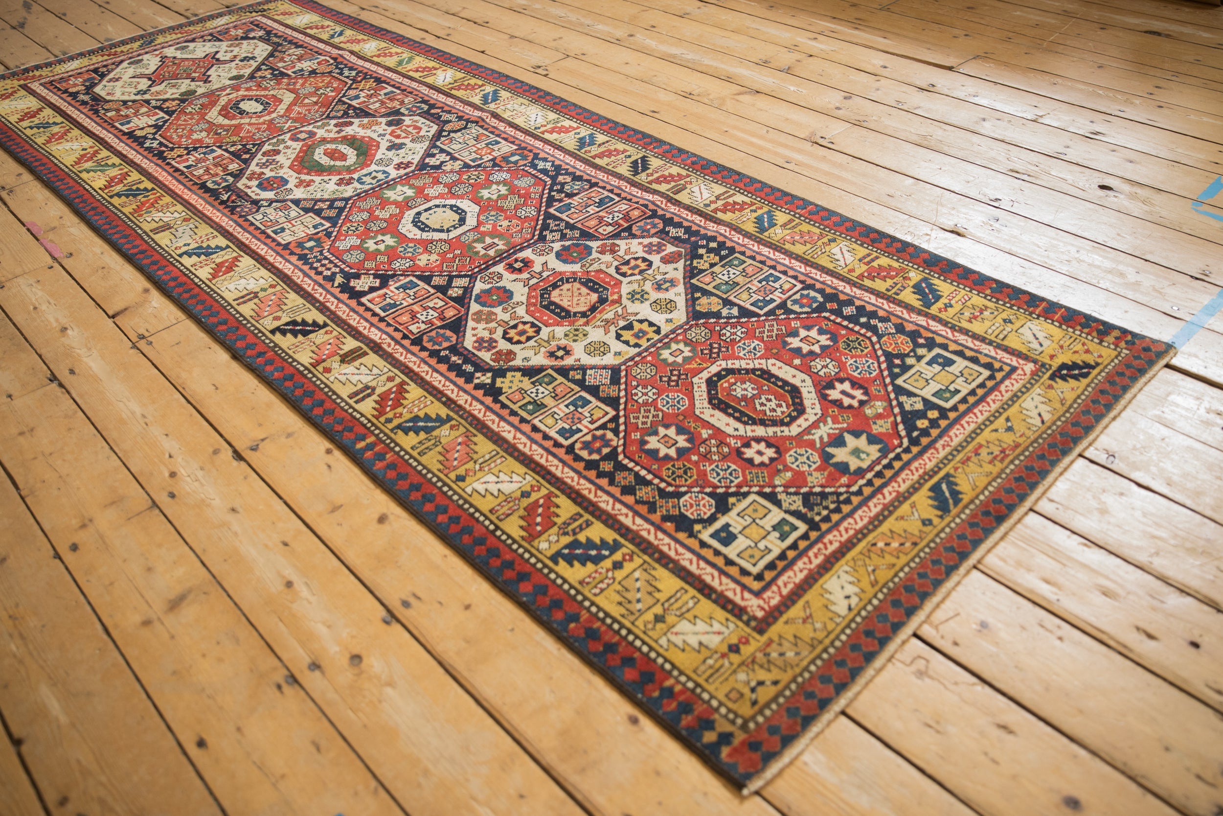 3.5x9.5 Antique Kazak Rug Runner by Old New House® - product image 4 for Resin Society