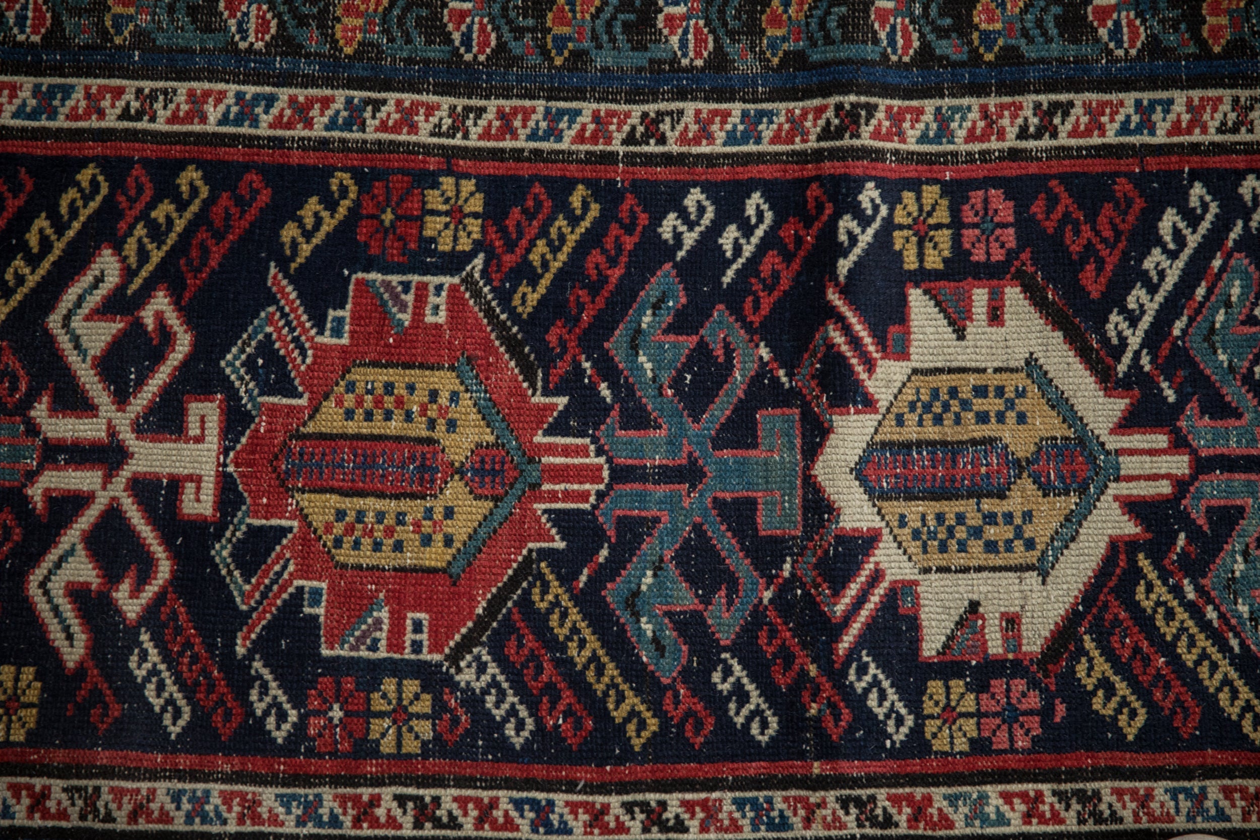 3.5x12.5 Antique Shirvan Rug Runner by Old New House® - product image 3 for Resin Society