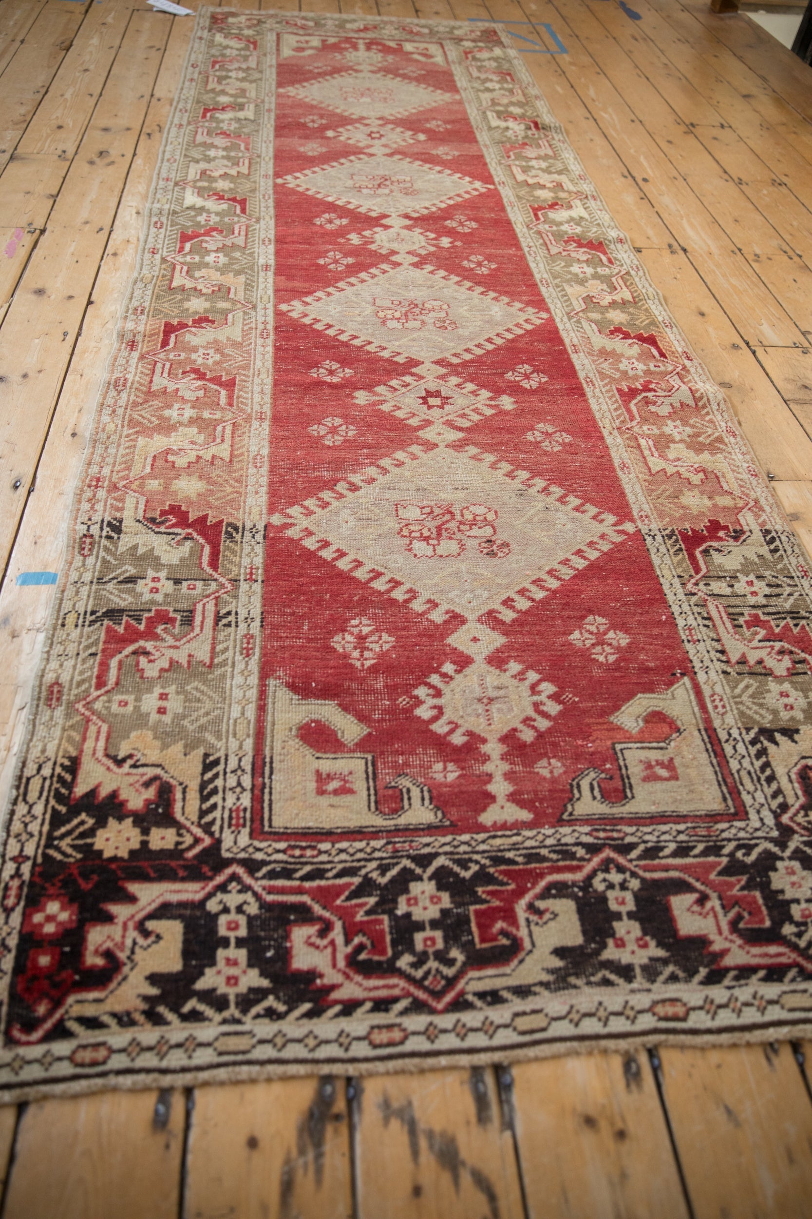 3.5x11 Vintage Distressed Oushak Rug Runner by Old New House® - product image 9 for Resin Society
