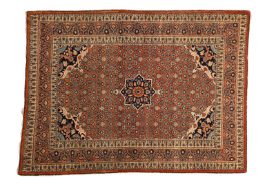 4x5.5 Antique Haji Jalili Tabriz Rug by Old New House® - main product image for Resin Society