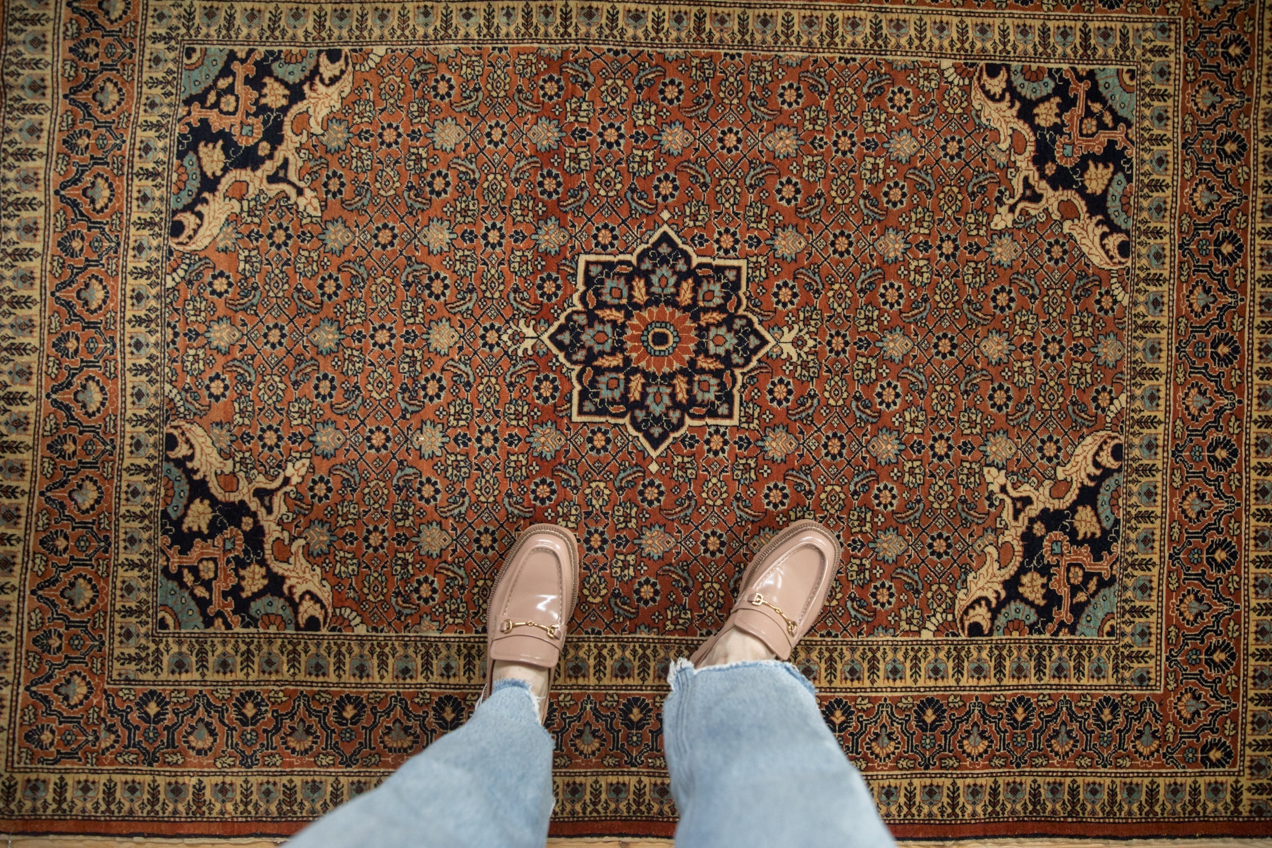 4x5.5 Antique Haji Jalili Tabriz Rug by Old New House® - product image 2 for Resin Society
