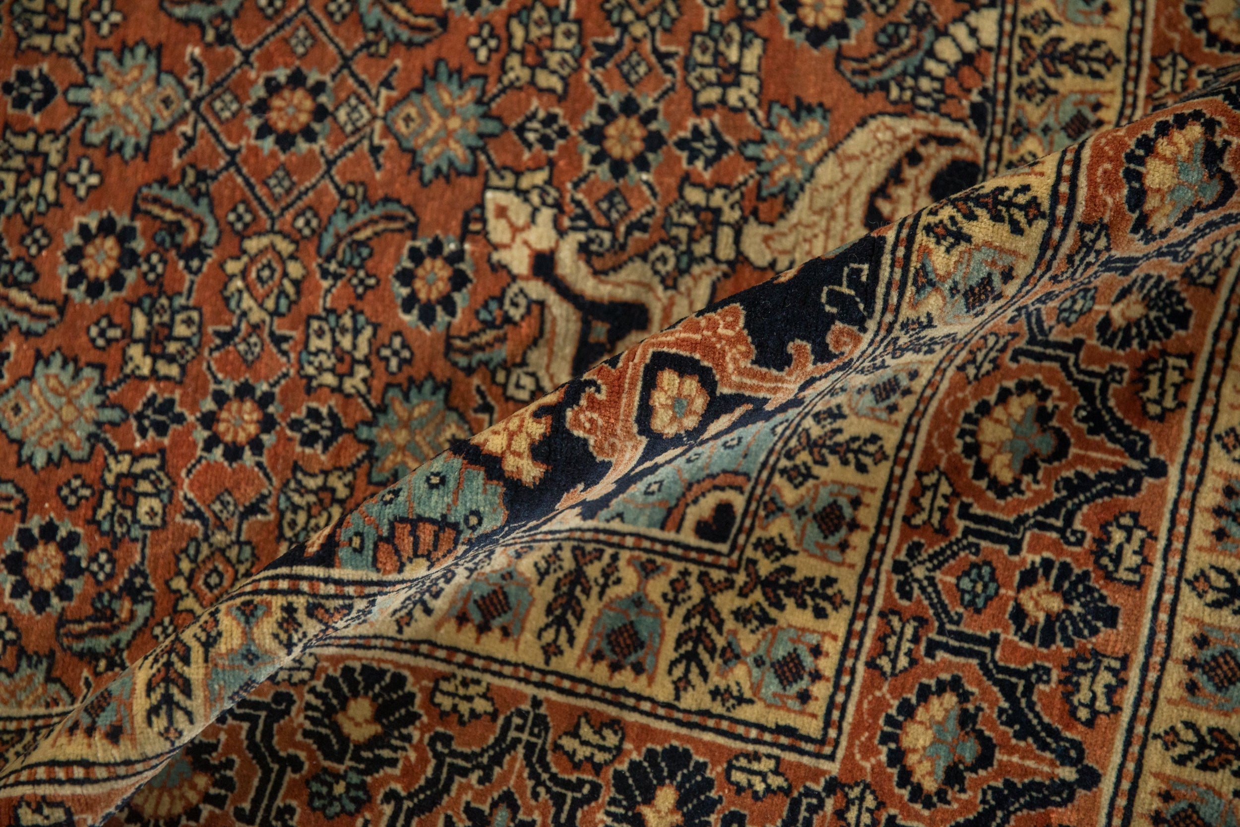 4x5.5 Antique Haji Jalili Tabriz Rug by Old New House® - product image 10 for Resin Society