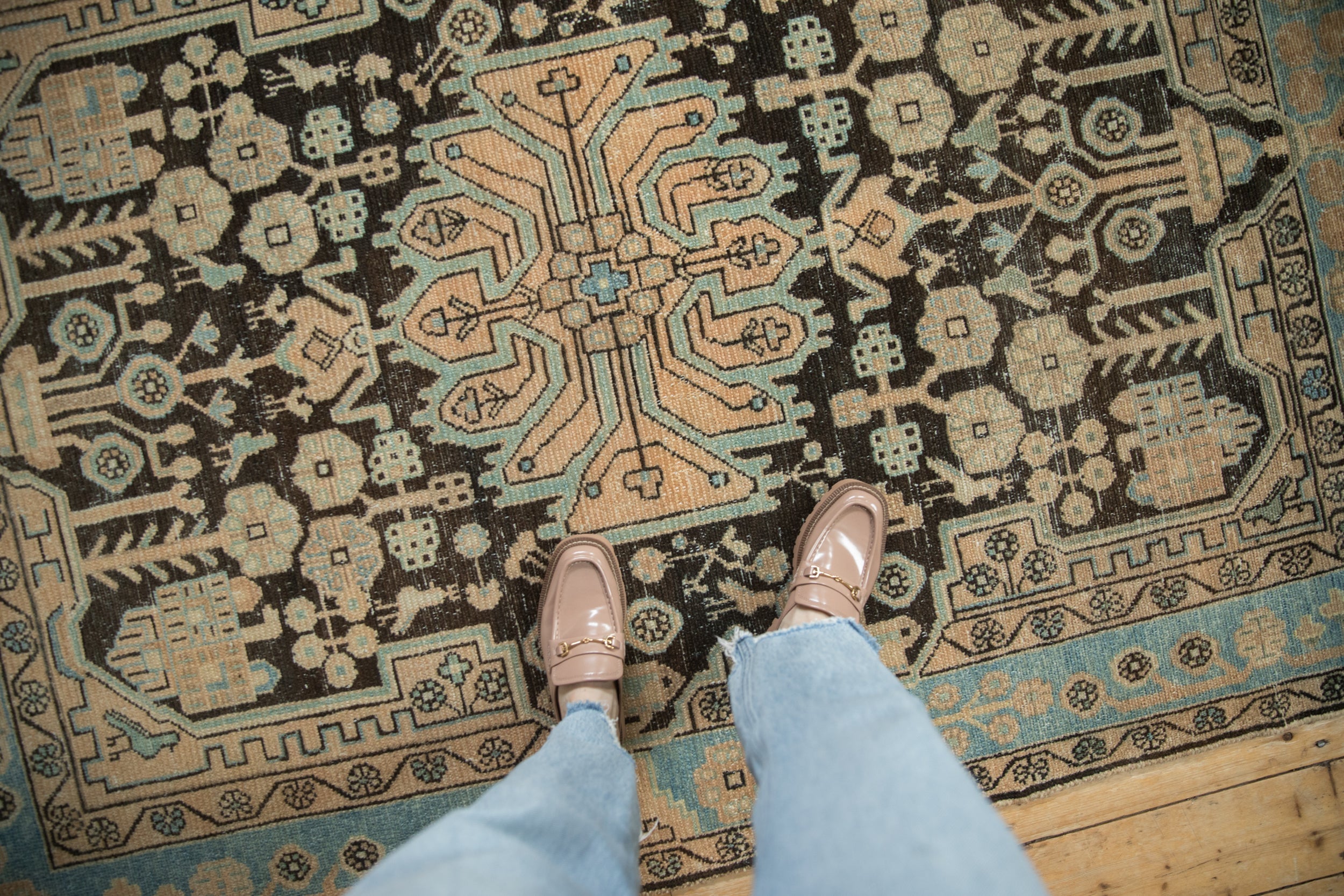 4.5x6.5 Vintage Distressed Hamadan Rug by Old New House® - product image 2 for Resin Society
