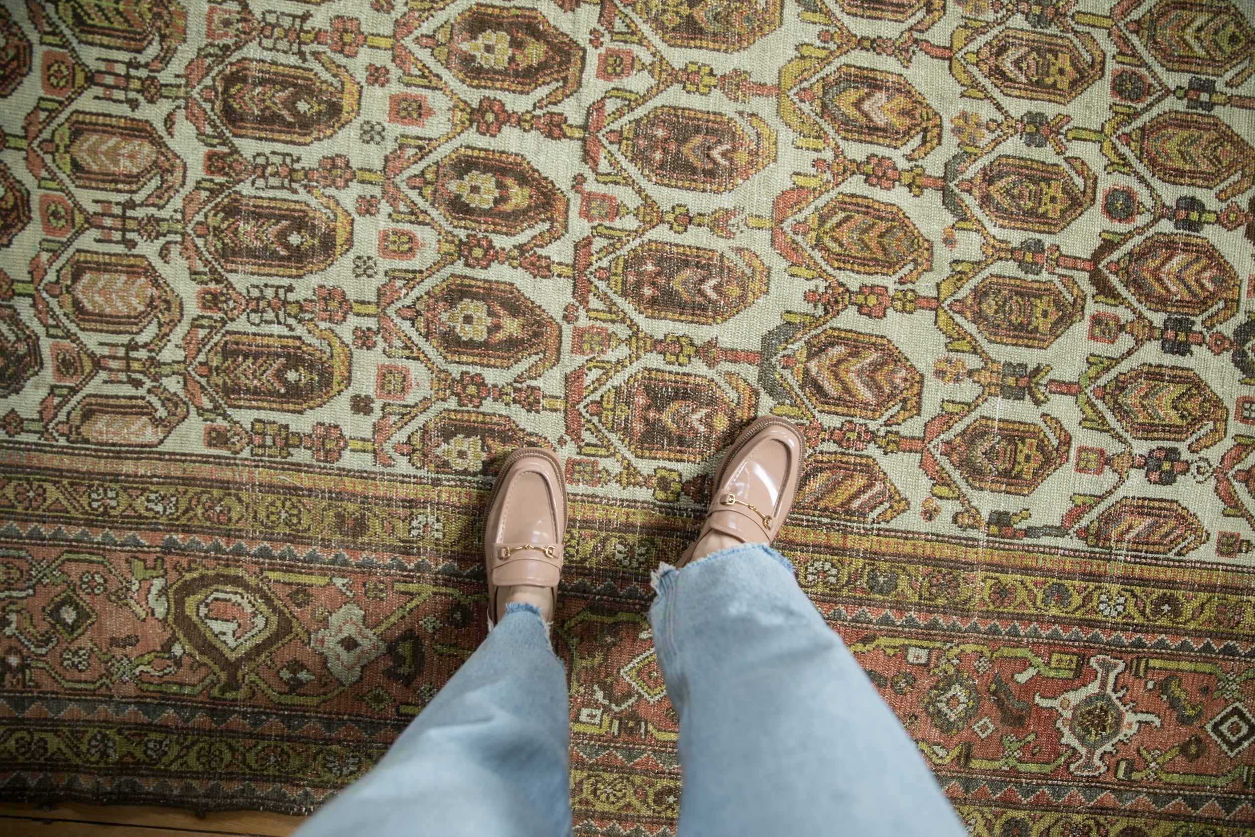 10x15.5 Vintage Distressed Hamadan Carpet by Old New House® - product image 2 for Resin Society