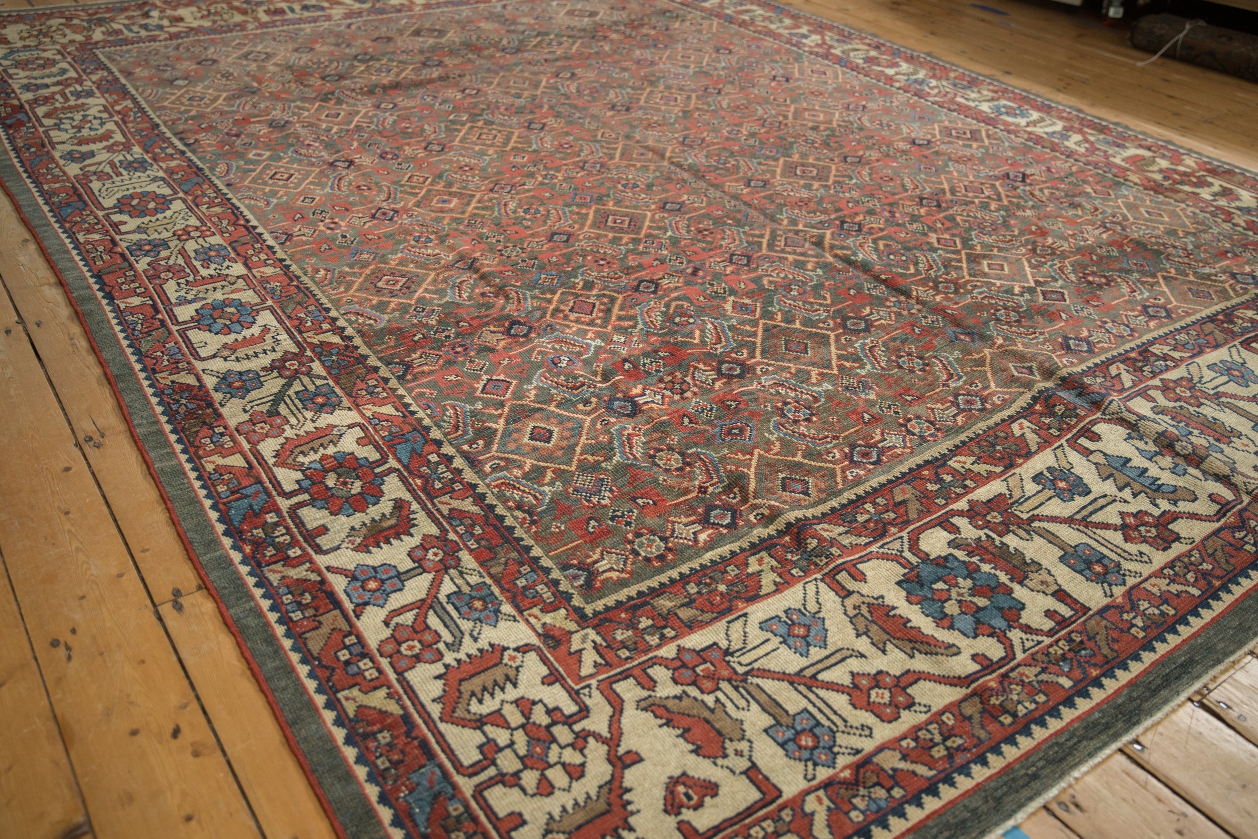 9x12.5 Vintage Distressed Mahal Carpet by Old New House® - product image 4 for Resin Society